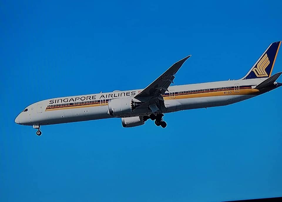 Why did ANA's Boeing 787-10 JA986A ferry route involve a layover