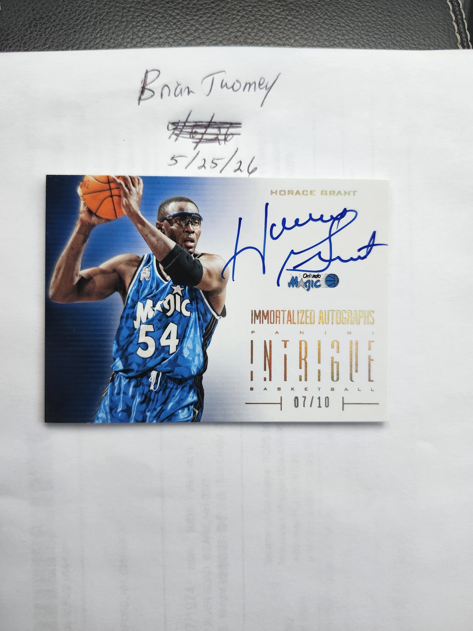 HORACE GRANT ON CARD AUTO /10. $60 SHIPPED. PP/VM