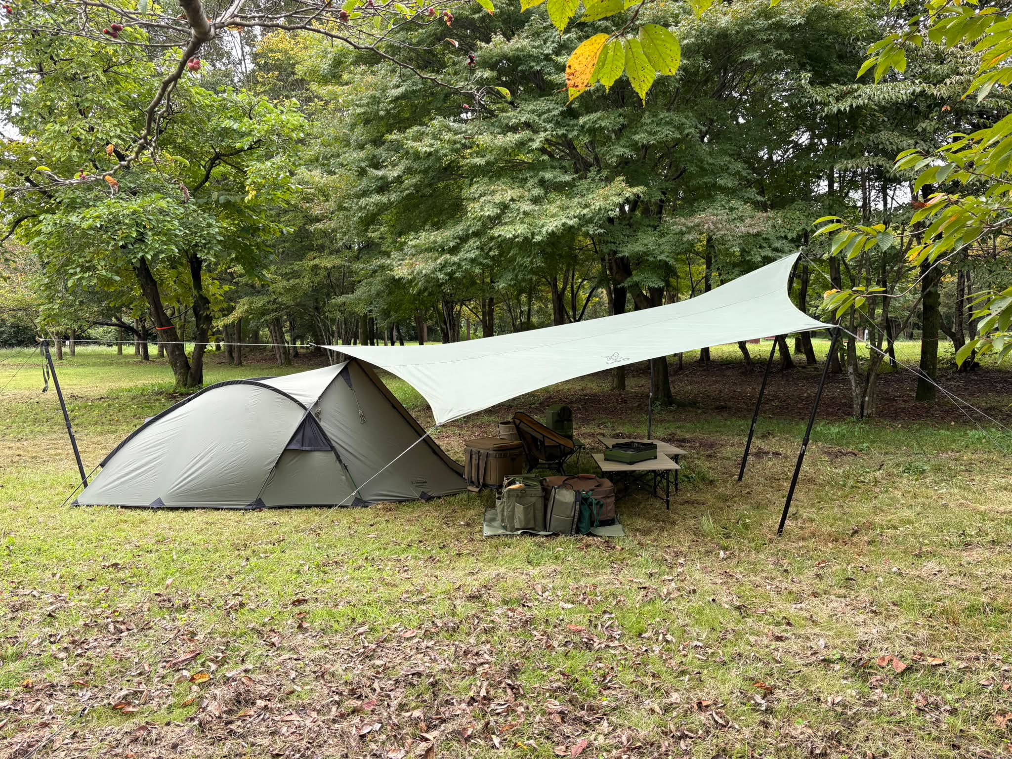 前回と同じ東神楽のキャンプ場にて1泊🏕 去年の秋に格安で買った