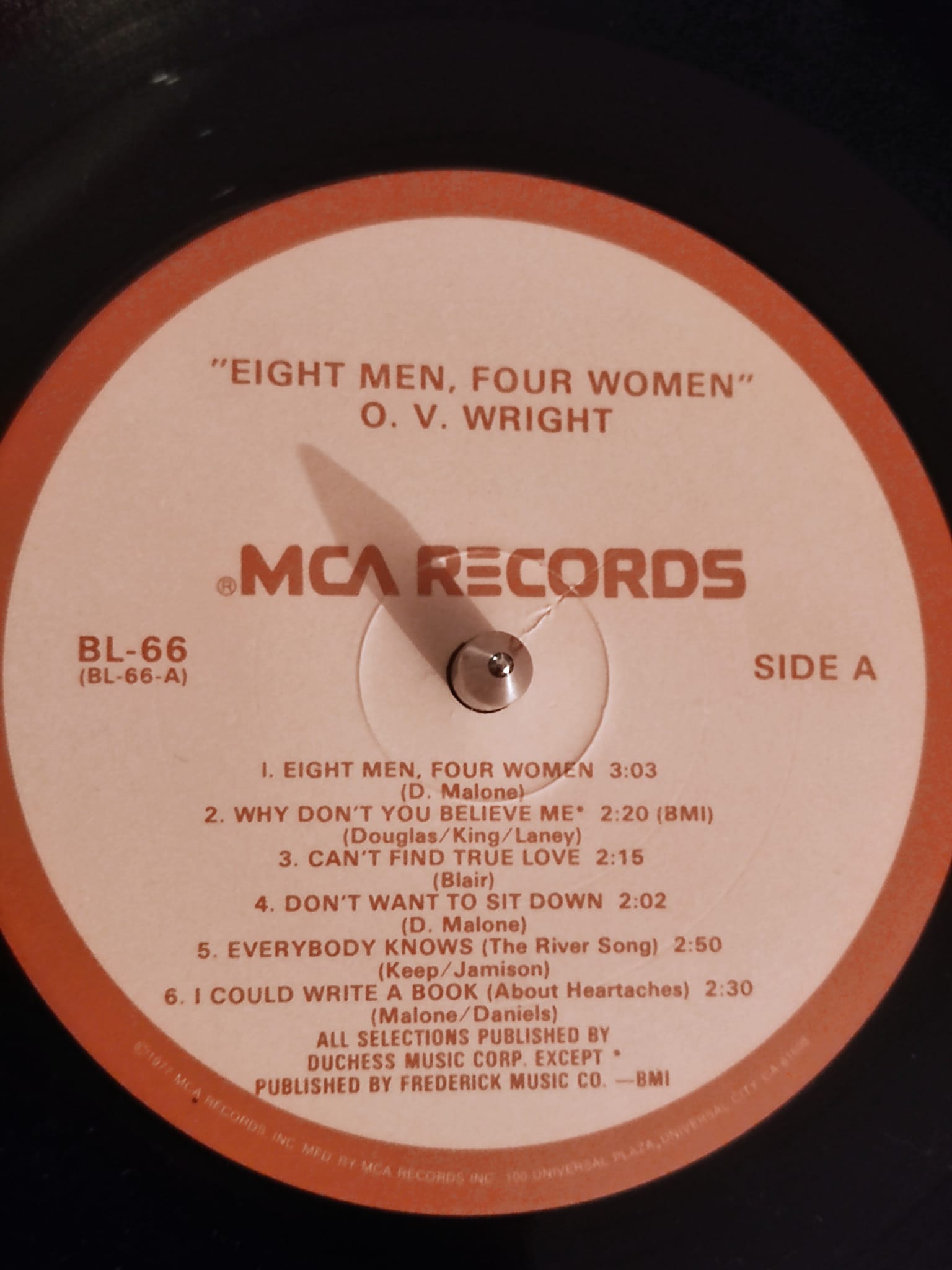 O.V. Wright 8 men and 4 women album cover