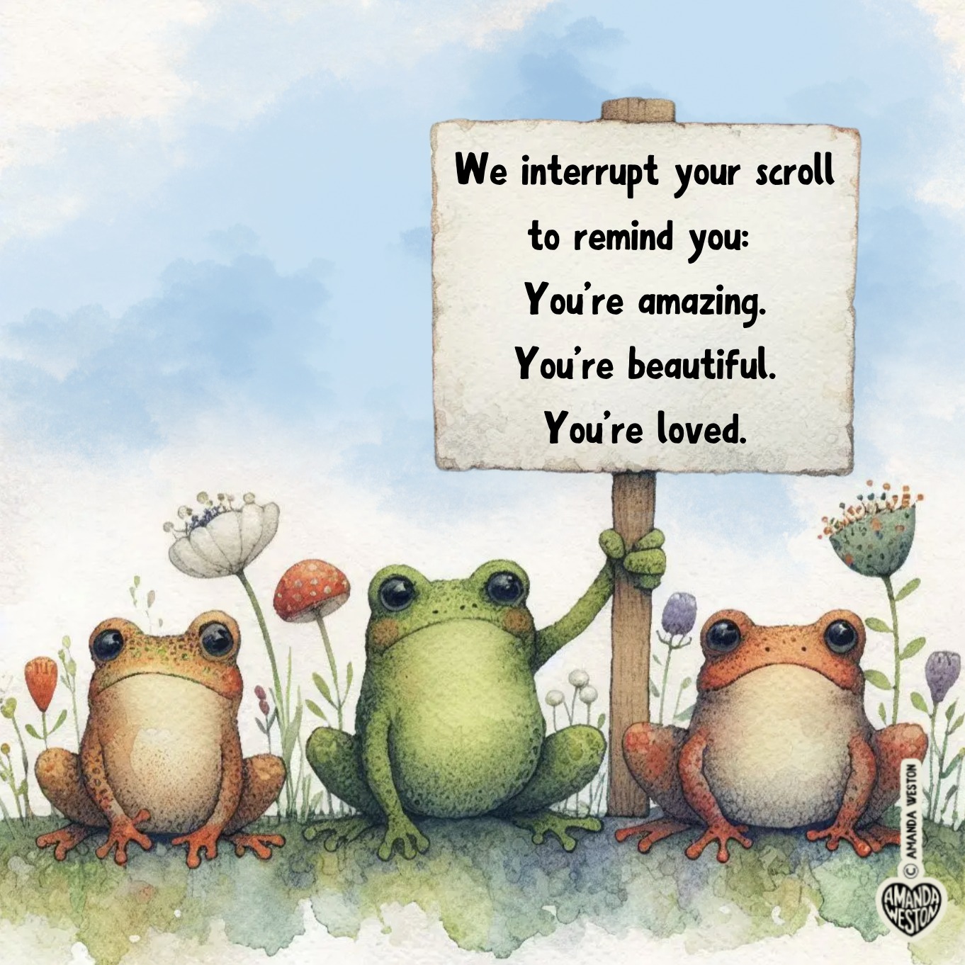 Amanda - Apologies for the interruption... #frog #positivevibes # ...
