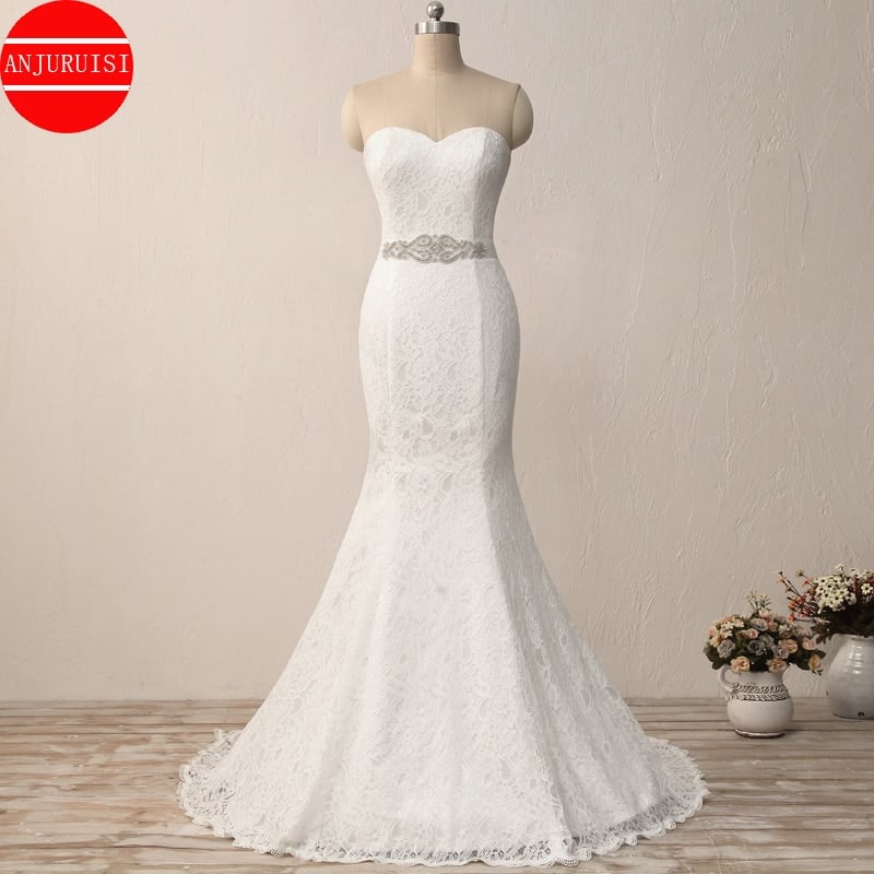 Abito Da Sposa Sirena In Pizzo &ndash; Babycat Collection, Taglia 36, Bianco, Nuovo Con Etichette