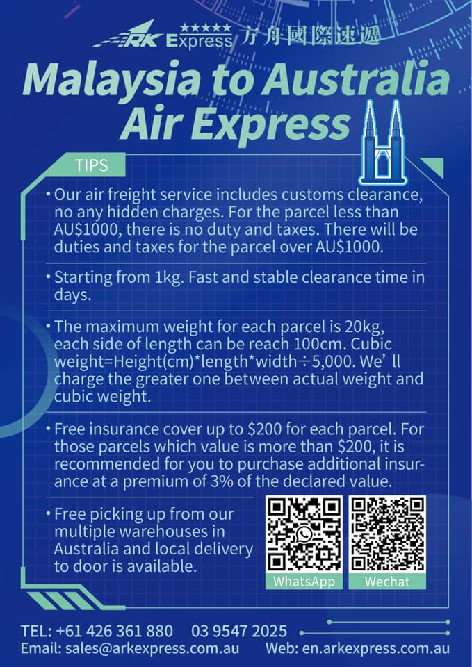 Mala Australia To Malaysia Singapore Air Express Shipping Facebook