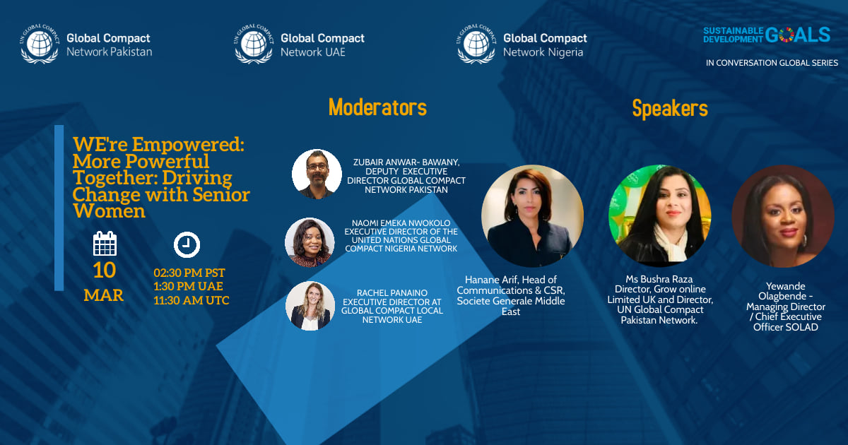 Global Compact Network Pakistan - We are Delighted to Welcome Ms Bushra ...