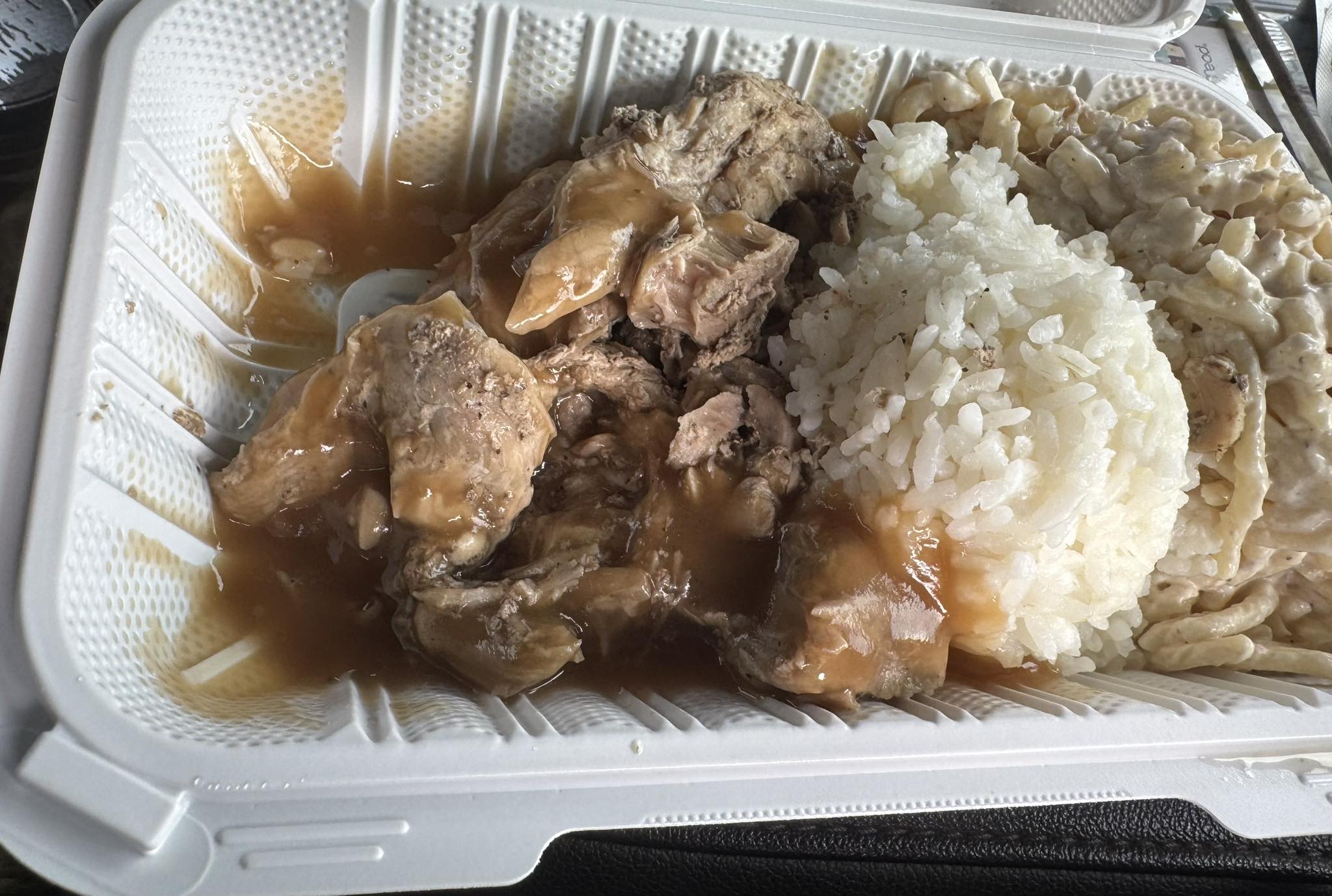 KJ Local Grindz Kaneohe serving small portions