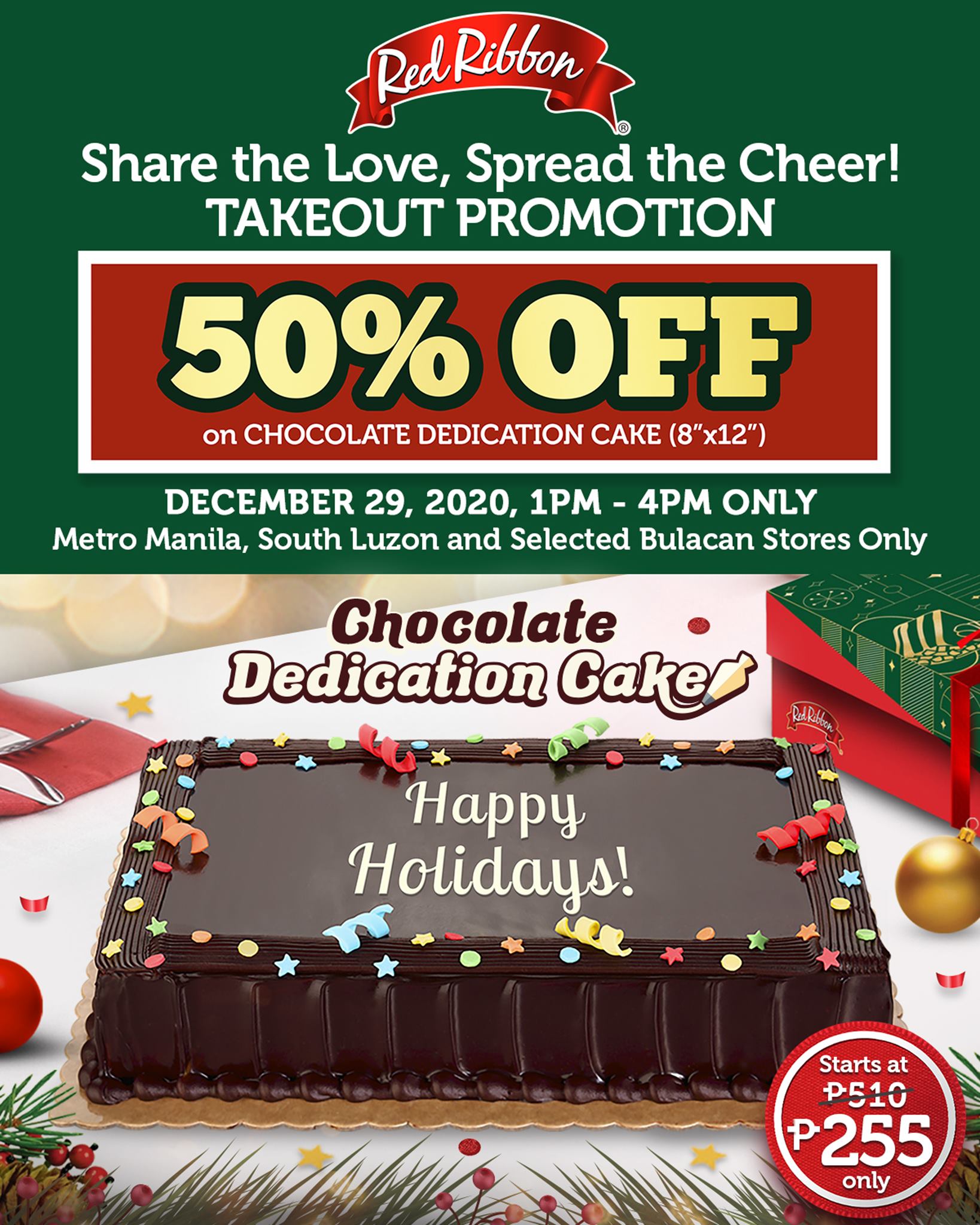 50% OFF ON OUR BEST-SELLING... - Red Ribbon Bakeshop