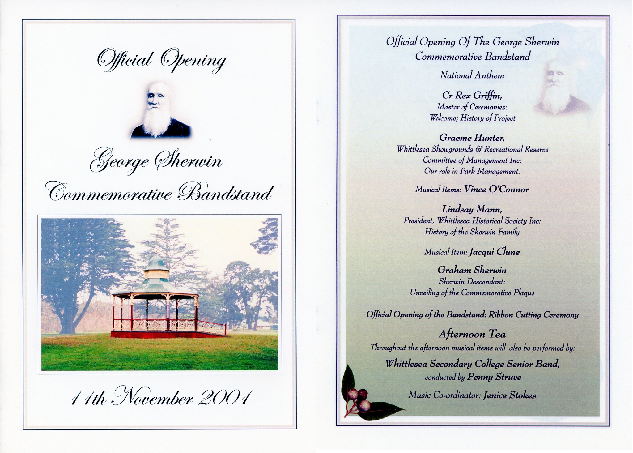 Whittlesea 2001 Program... - Whittlesea Historical Society