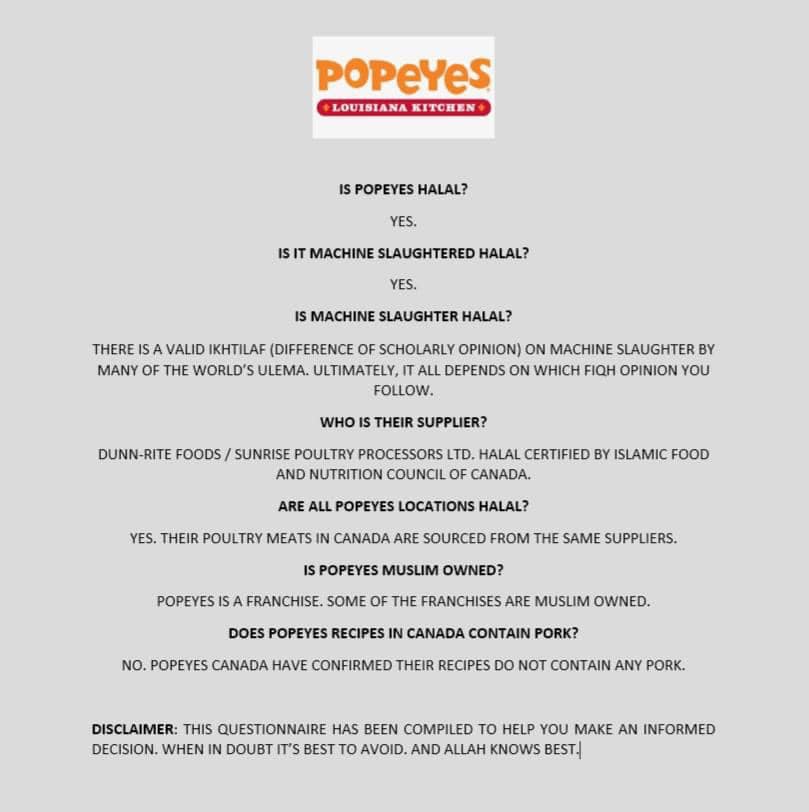 Is Popeyes Louisiana Kitchen Halal? Discover the Truth