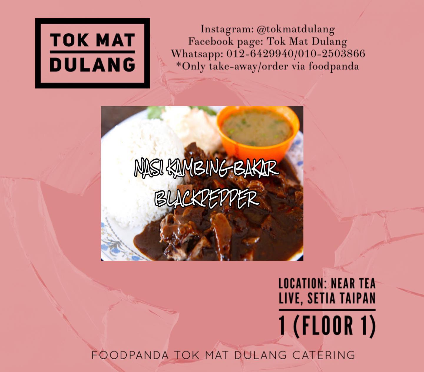 Tok Mat Dulang - NASI KAMBING BAKAR BLACKPEPPER . . Hi...
