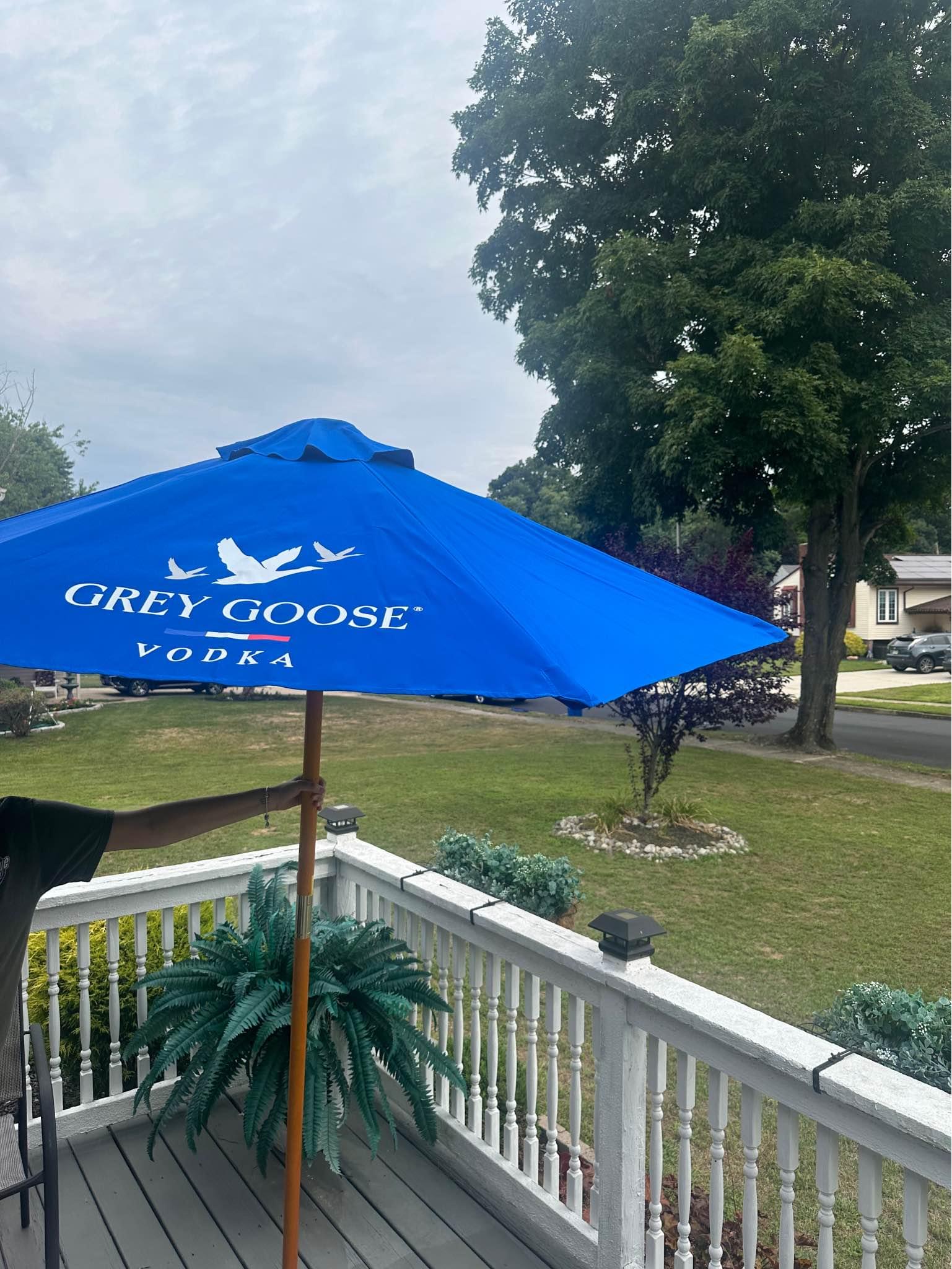 grey goose patio umbrella Safavieh Venice 11Ft Crank Save Money Dark Gray Outdoor Umbrella, Adjustable