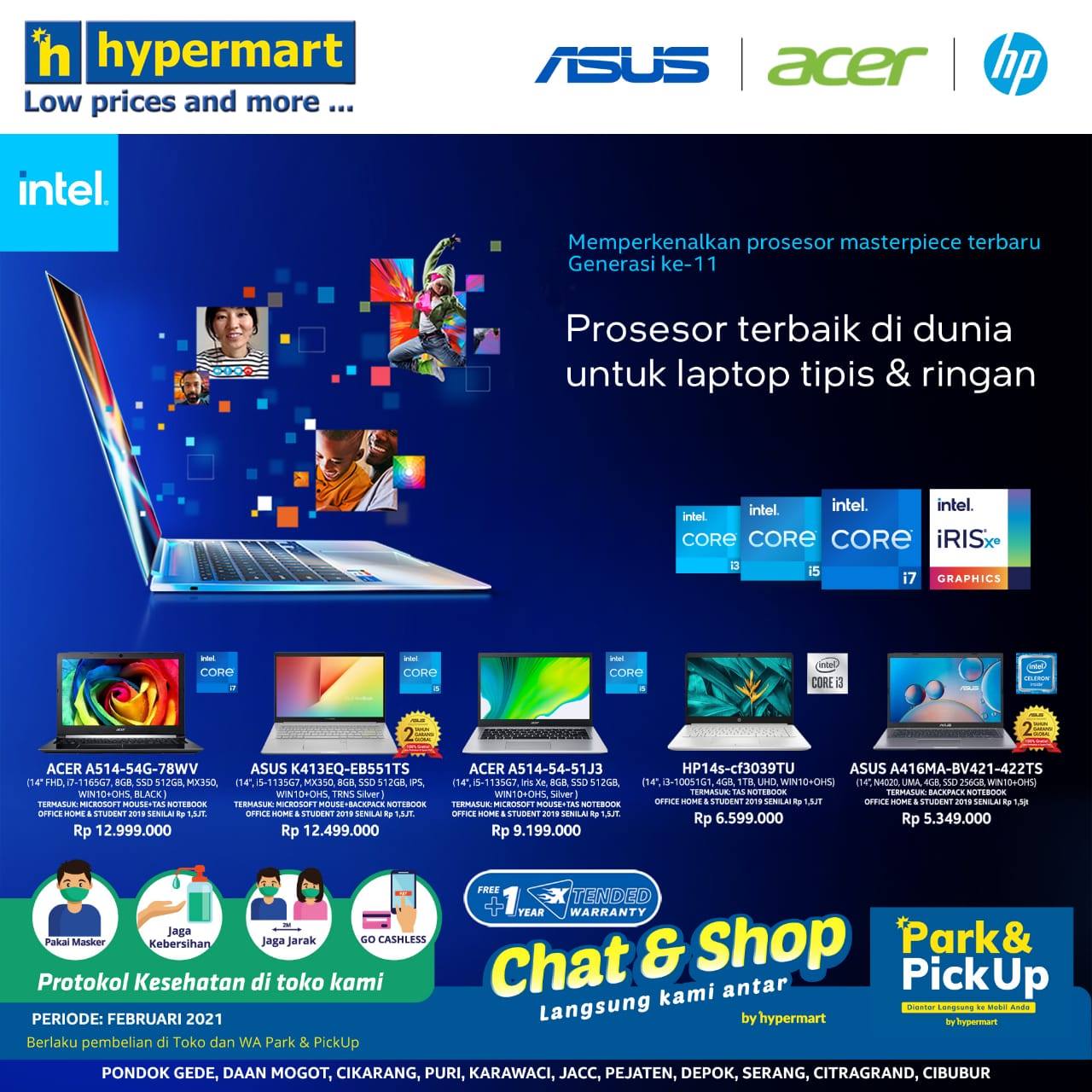 Hypermart Level Up Intel 11th Gen For Next Generation Hypermart Lovers Yuk Beli Laptop Laptop Intel Terbaik Dari Acer Hp Dan Asus Di Hypermart Dan Dapatkan Harga Promo Dengan Harga Terbaik Setiap