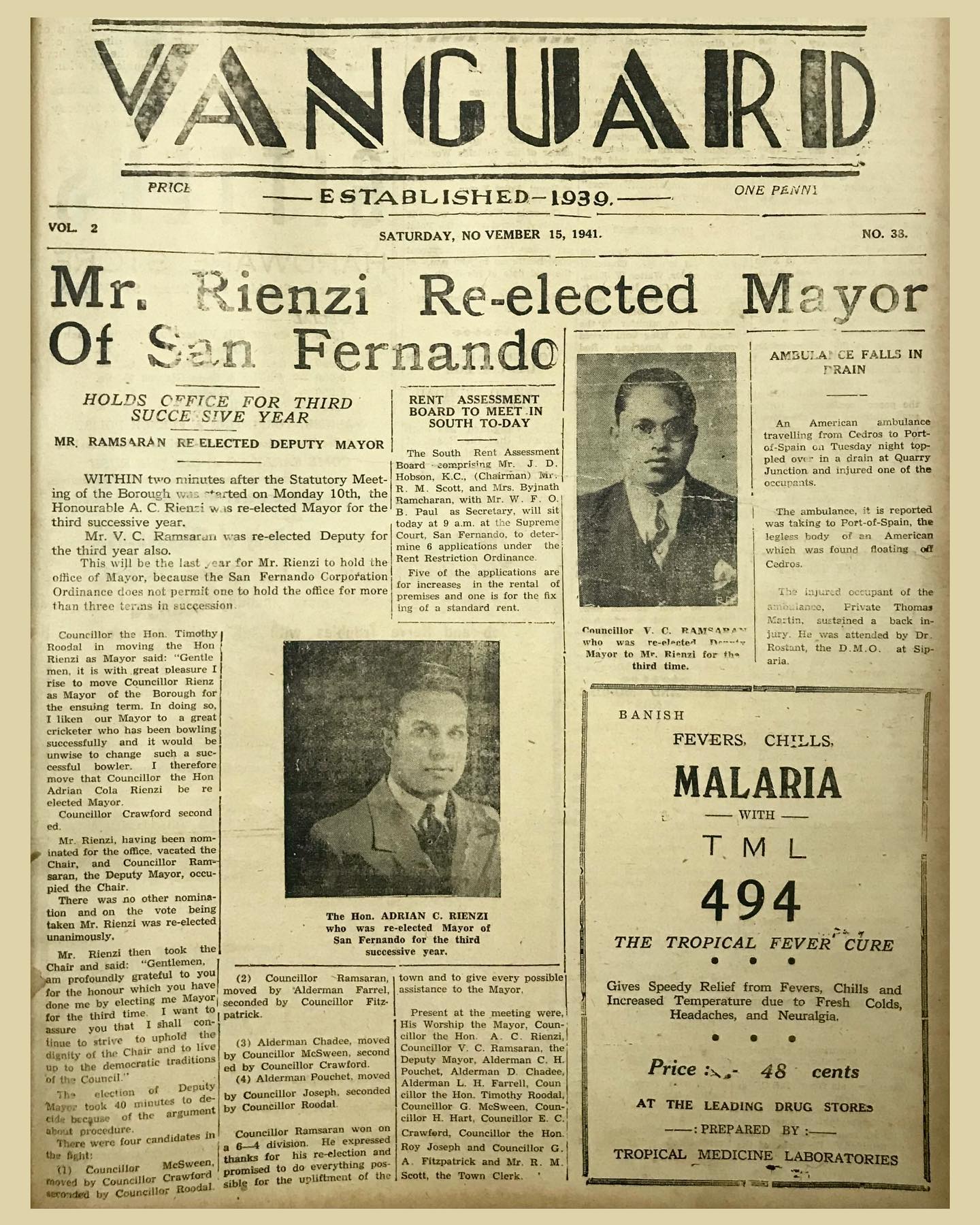 Adrian Cola... - National Archives of Trinidad and Tobago | Facebook
