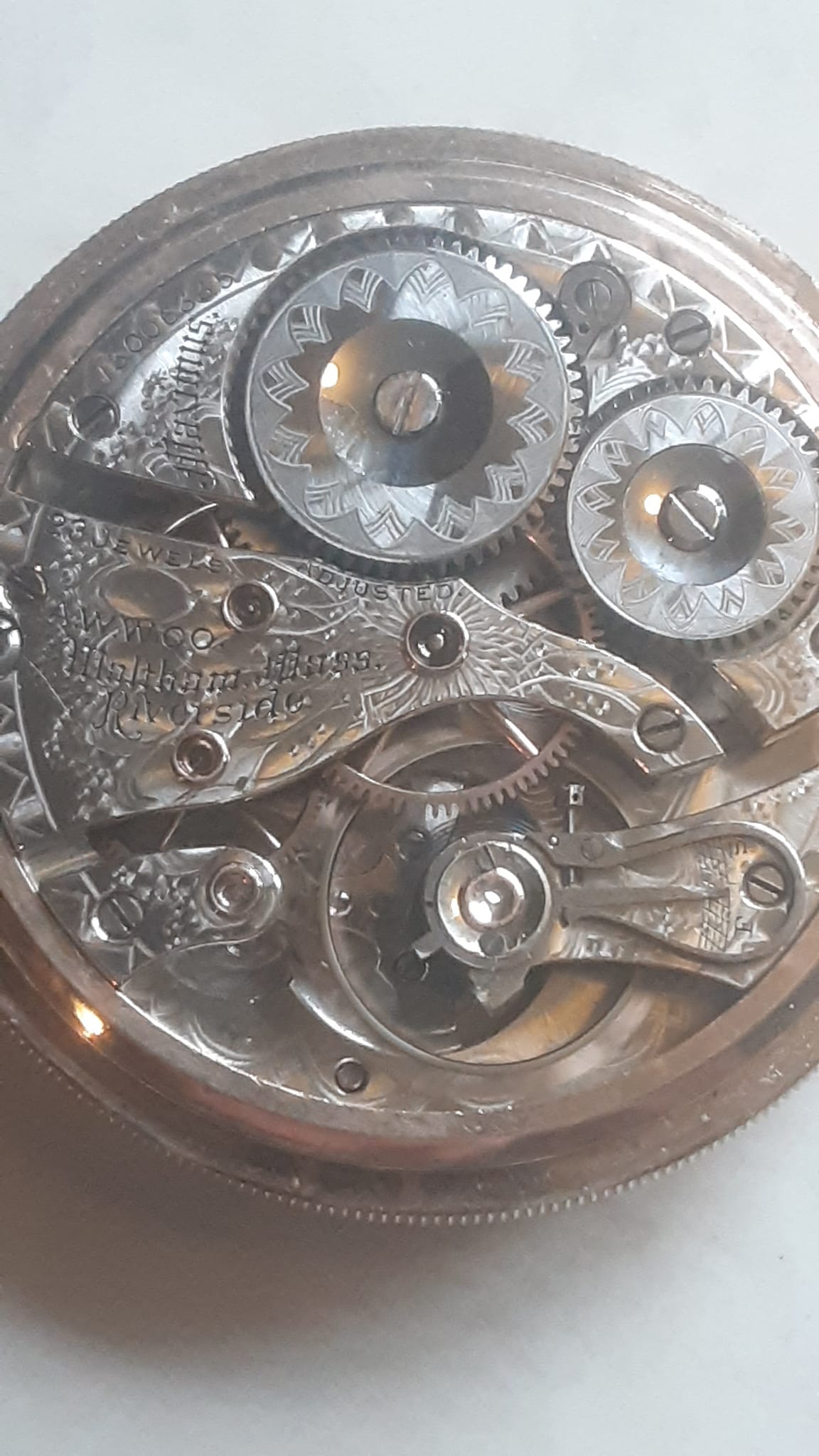 Rare 16s Waltham Riverside Maximus Railroad Watch with Diamond Cap