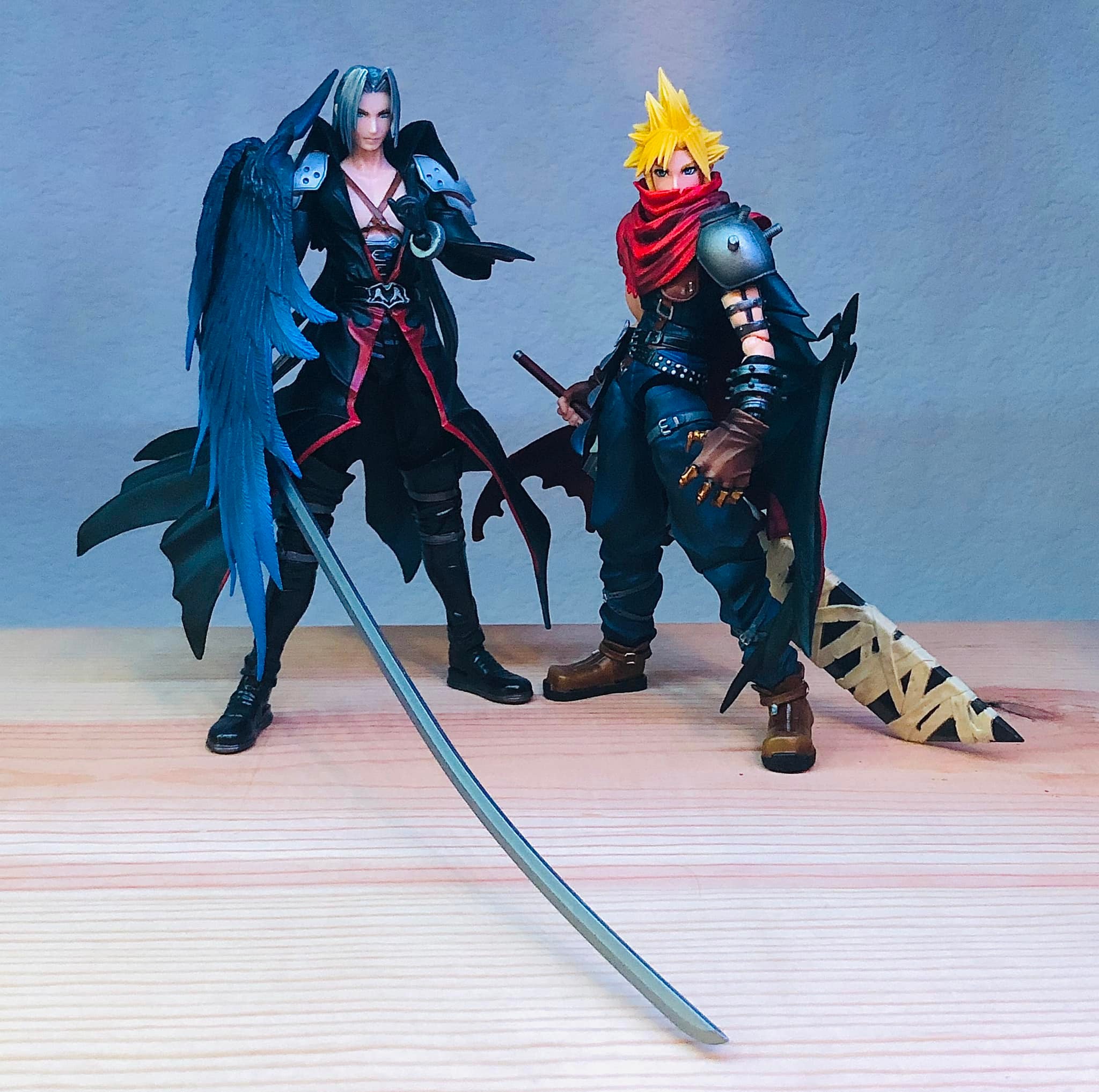 Kingdom Hearts cloud and sephiroth variations