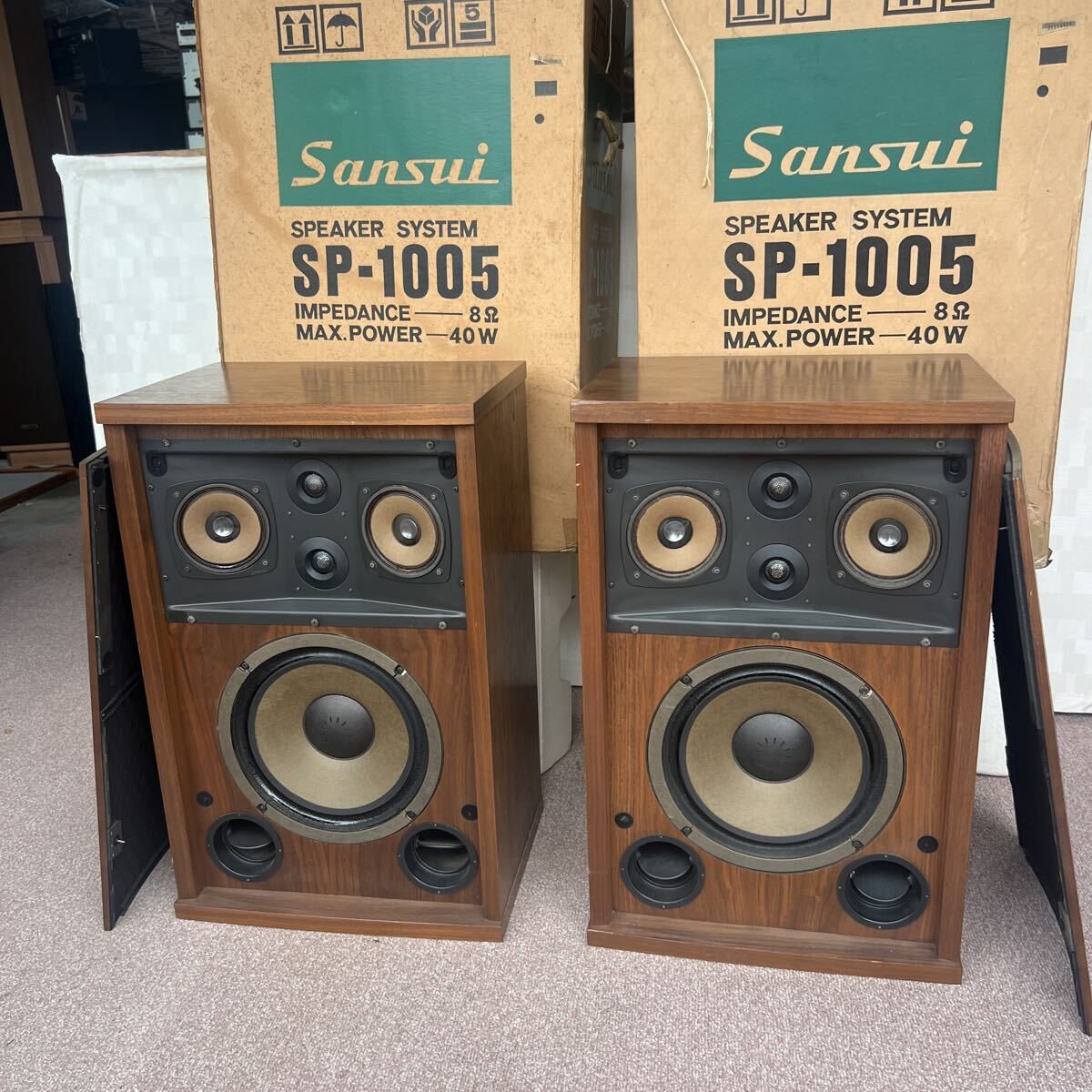 Sansui Speakers Pair SP-1005. உடப Sansui SPEAKER SYSTEM SP-1005