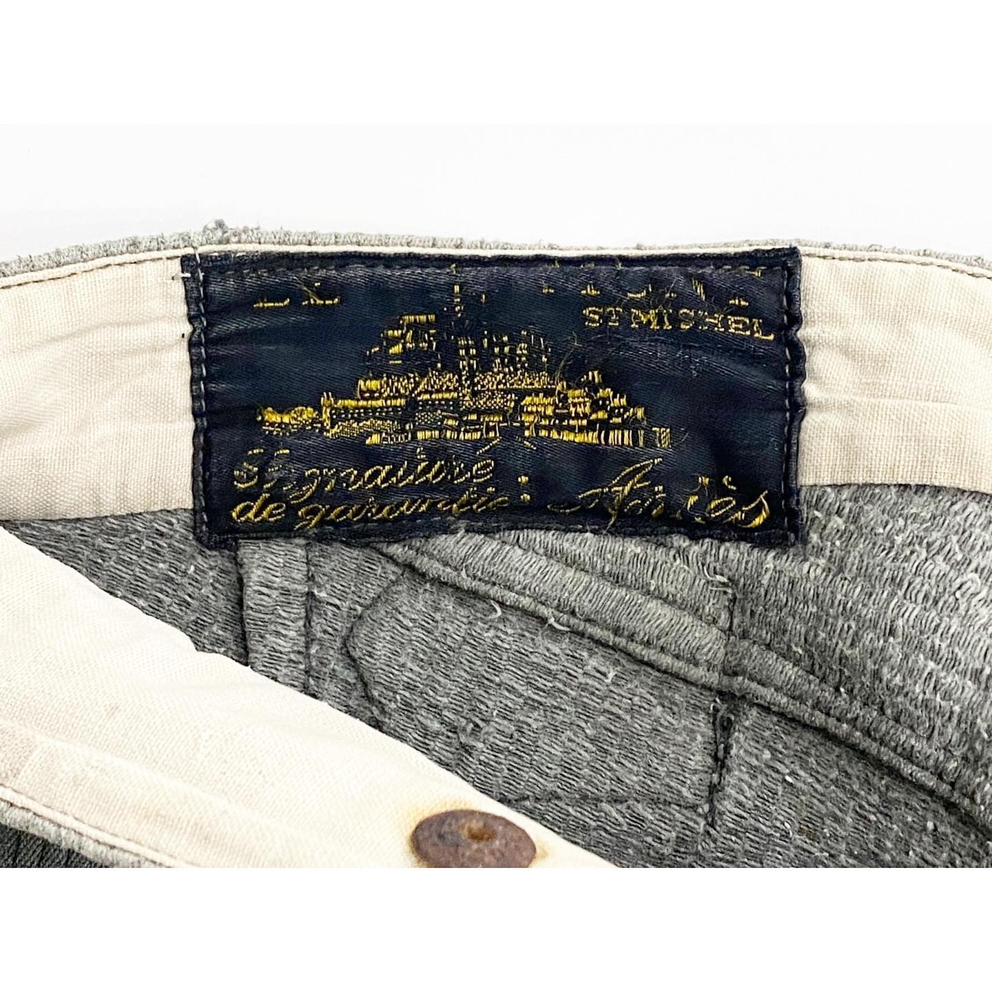 30s-40s vintage LE MONT ST MICHEL patchworked cotton pique work 