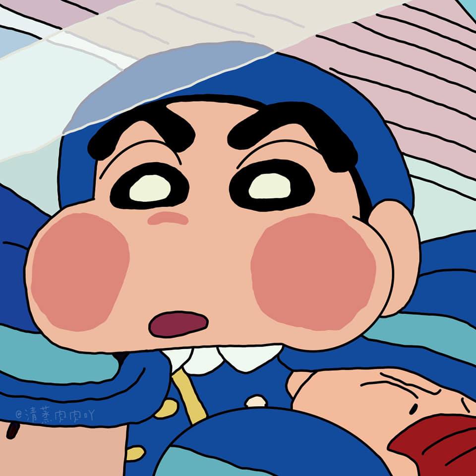 蠟筆小新情侶大頭貼 一起換原創 清蒸肉肉 蜡笔小新crayon Shin Chan Facebook