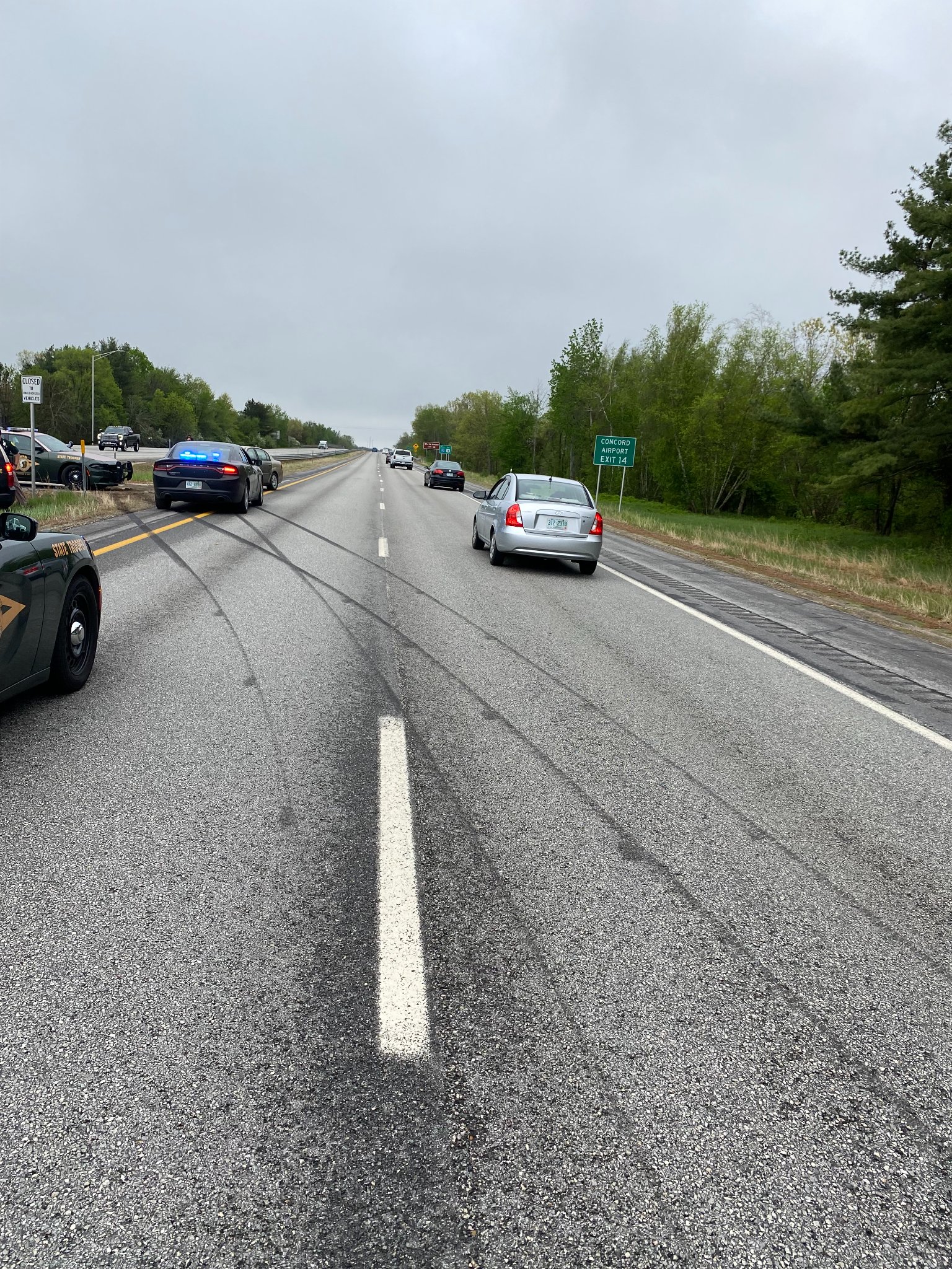 STATE POLICE CRUISER CRASH I-93 SOUTH CONCORD CONCORD, NH – On May 