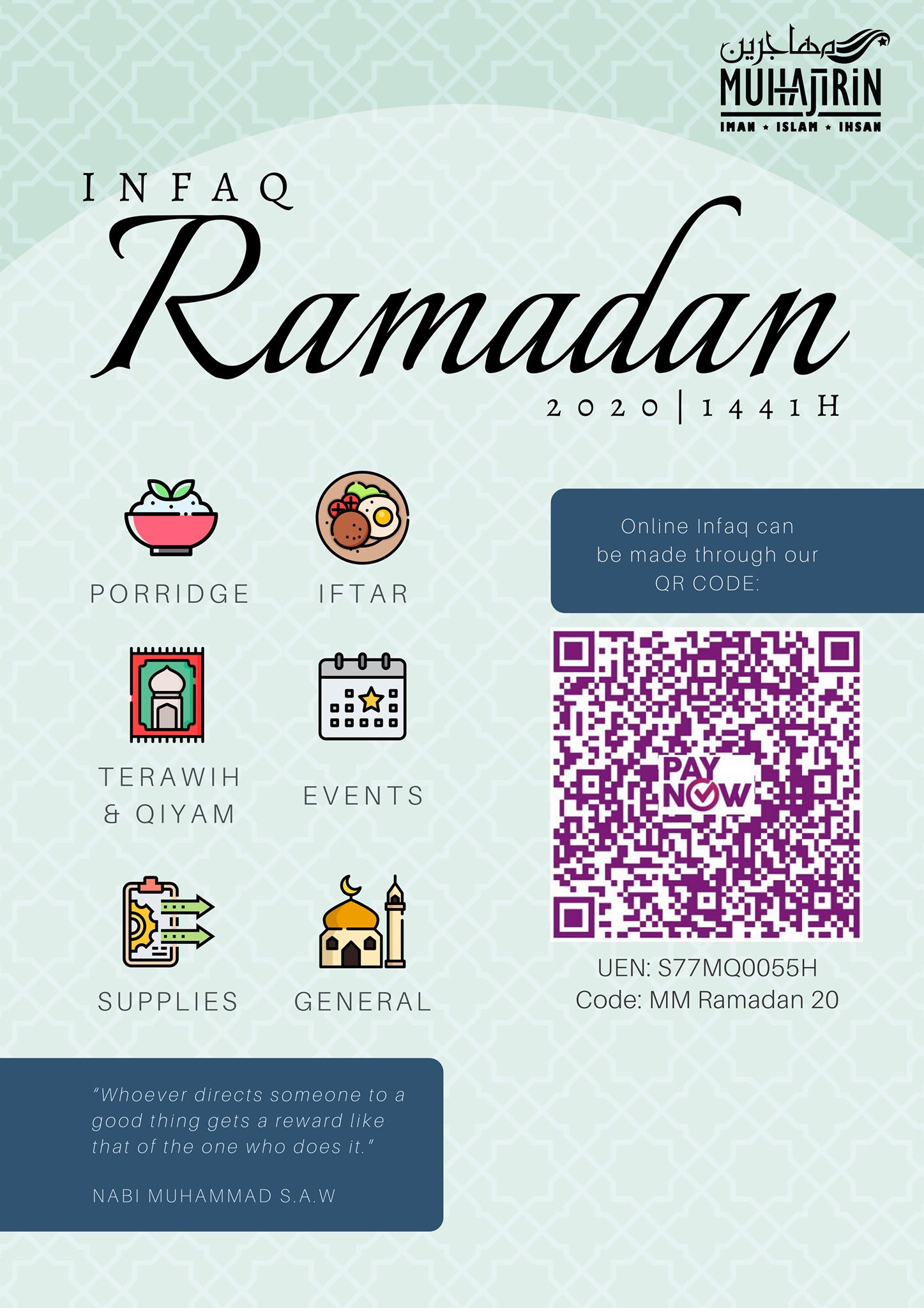 Muhajirin Mosque - Assalamualaikum! Online Ramadan Infaq for Masjid ...