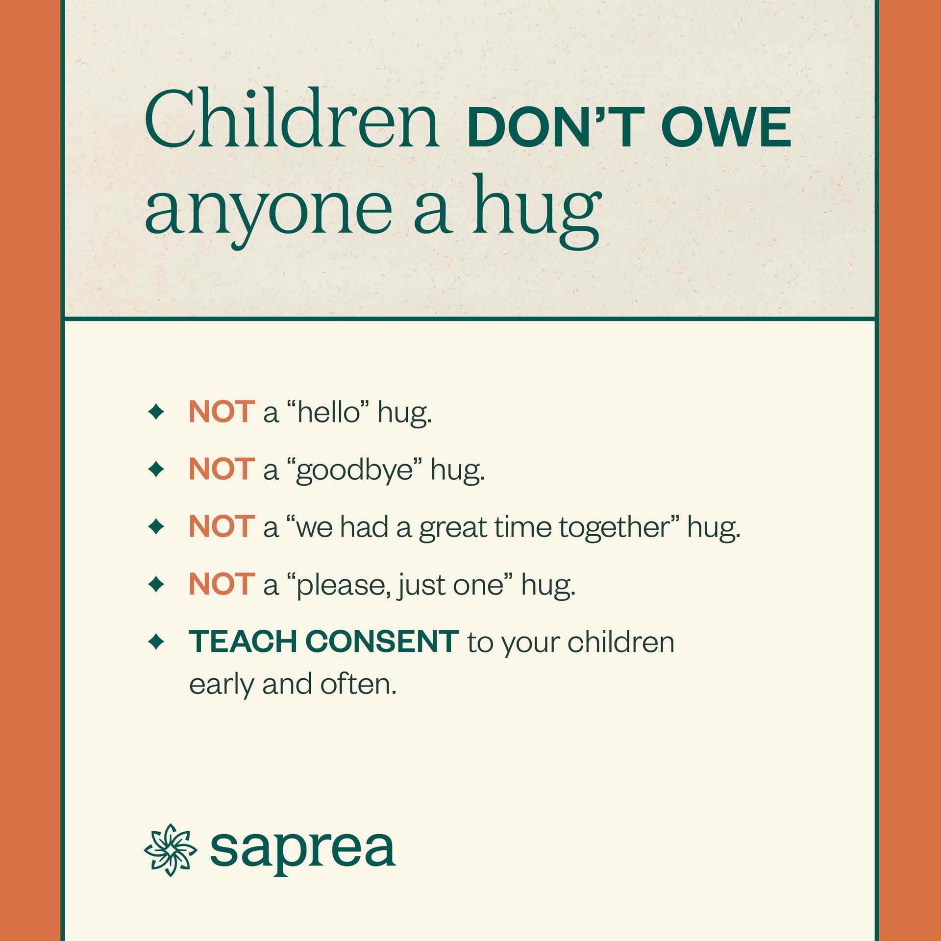 Saprea - Giving hugs is not inherently bad and can be a great way to ...
