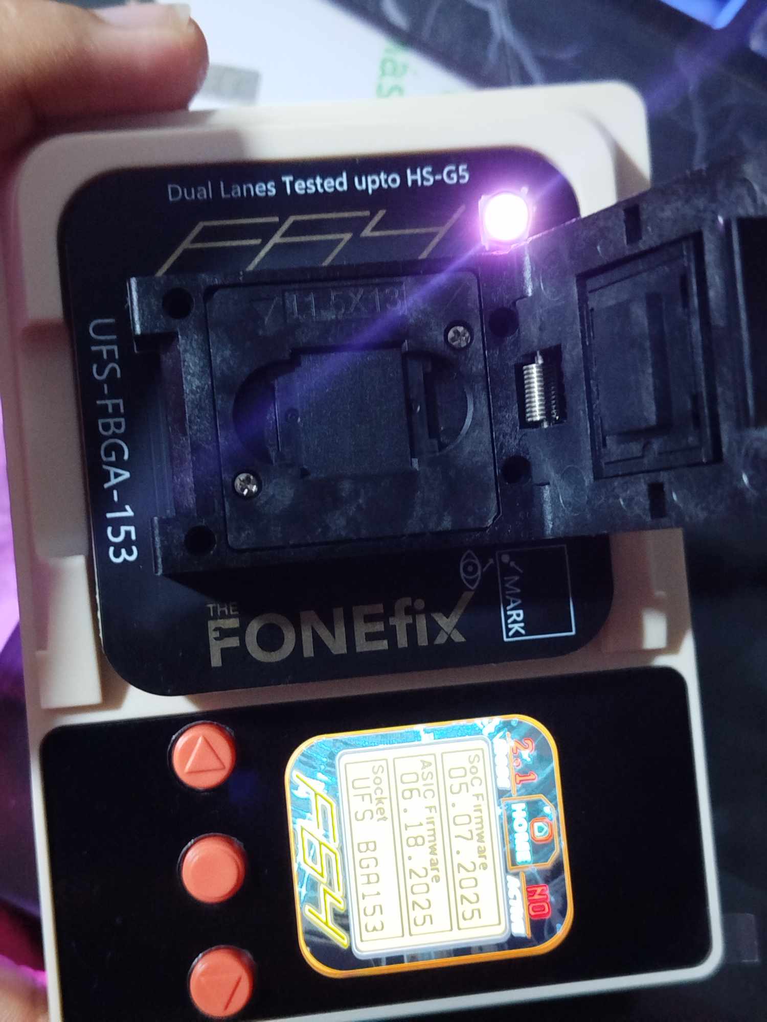 CPU Intel Core i7-10700 CPU 2.90GHz Is the issue with the Flash 64 tool's UFS 153-pin socket a problem