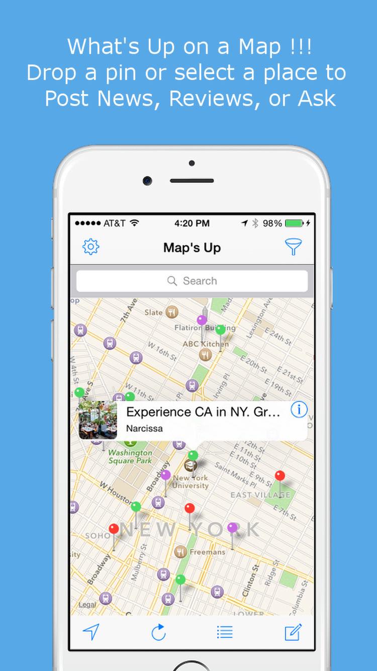 Map's Up - What's Up at Any Place