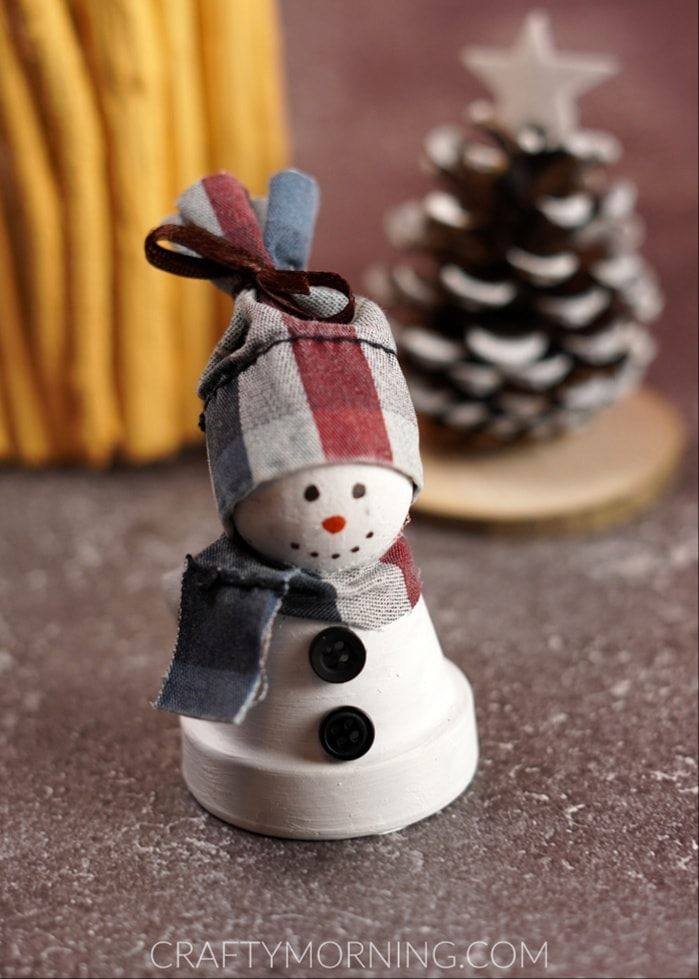 Love this craft idea: Shim snowman. Love the vintage Crockpot too