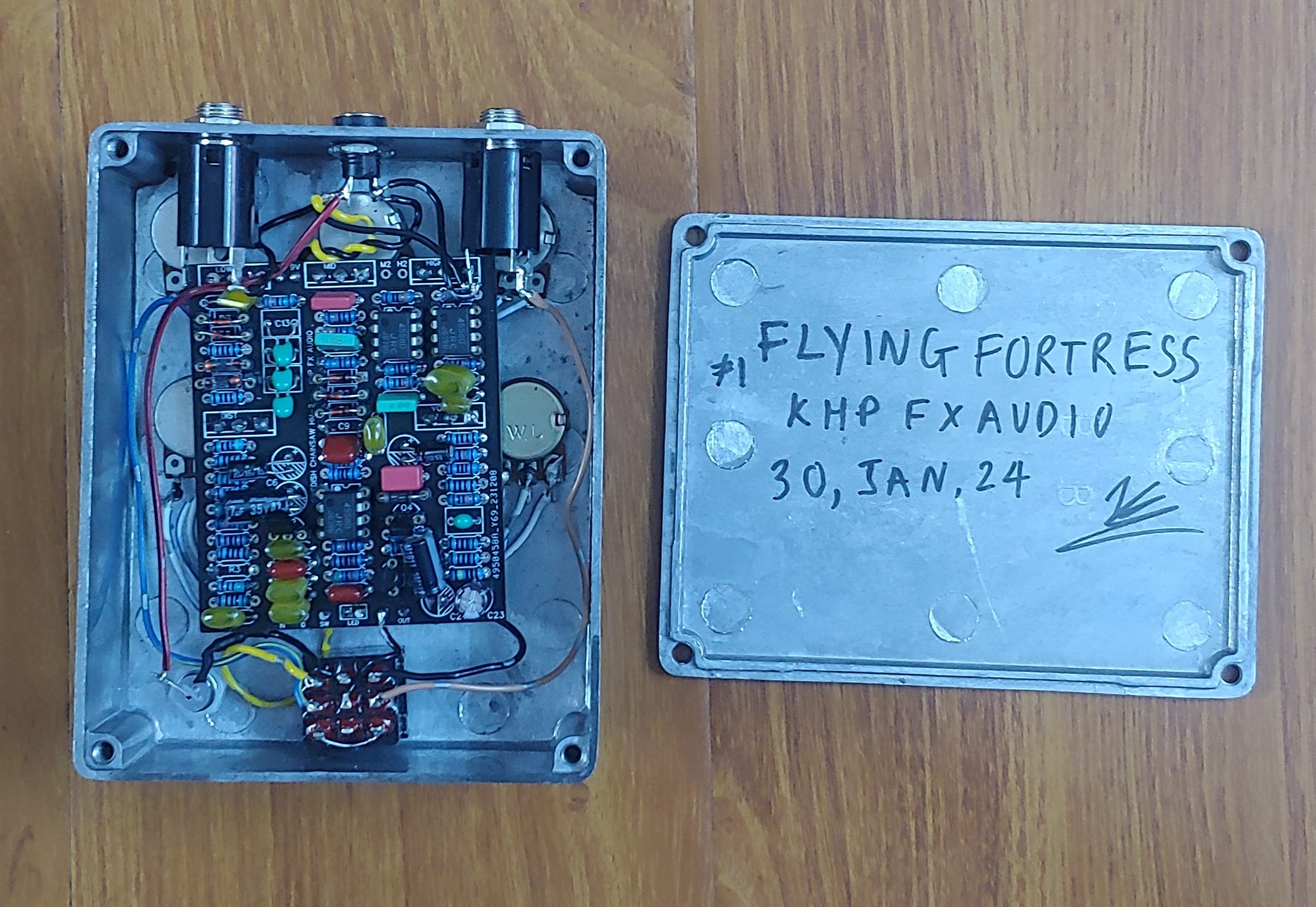 Germanium BOSS HM-2 guitar pedal clone, handbuilt by me.