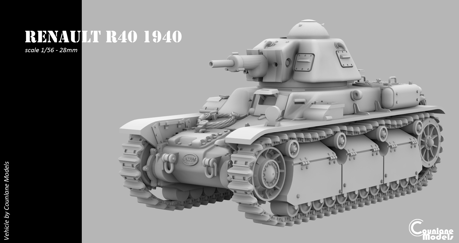 Renault R35 equipped with the trench crossing tail