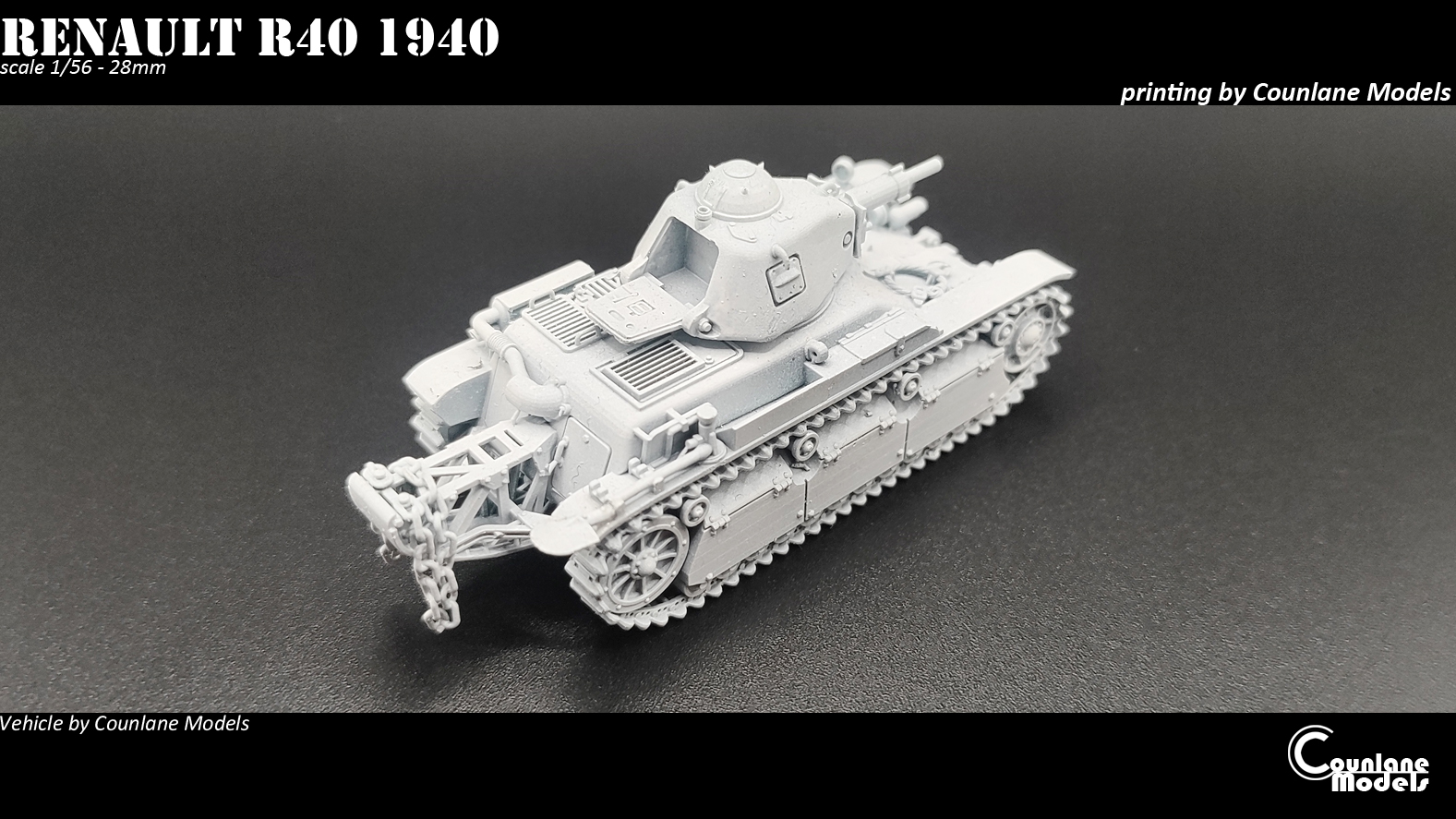 Renault R35 equipped with the trench crossing tail