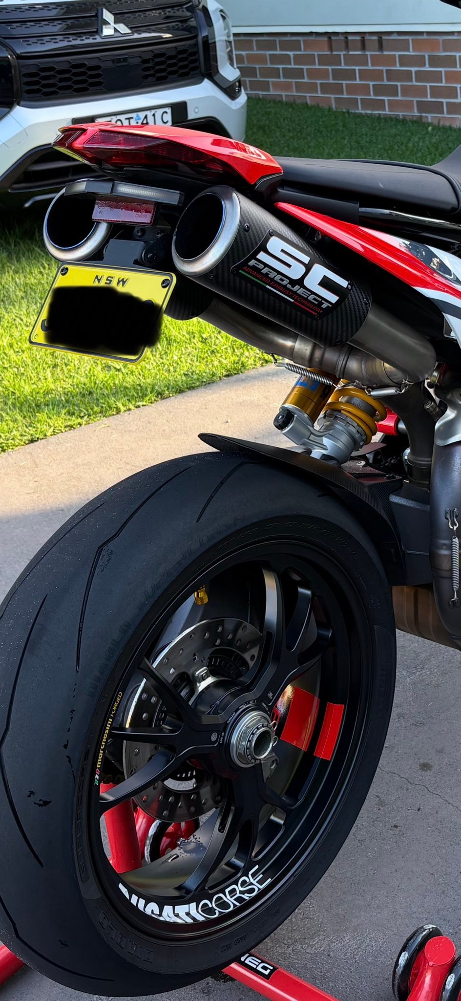 Used SC Project CR-T M2 mufflers for Ducati Hypermotard 950