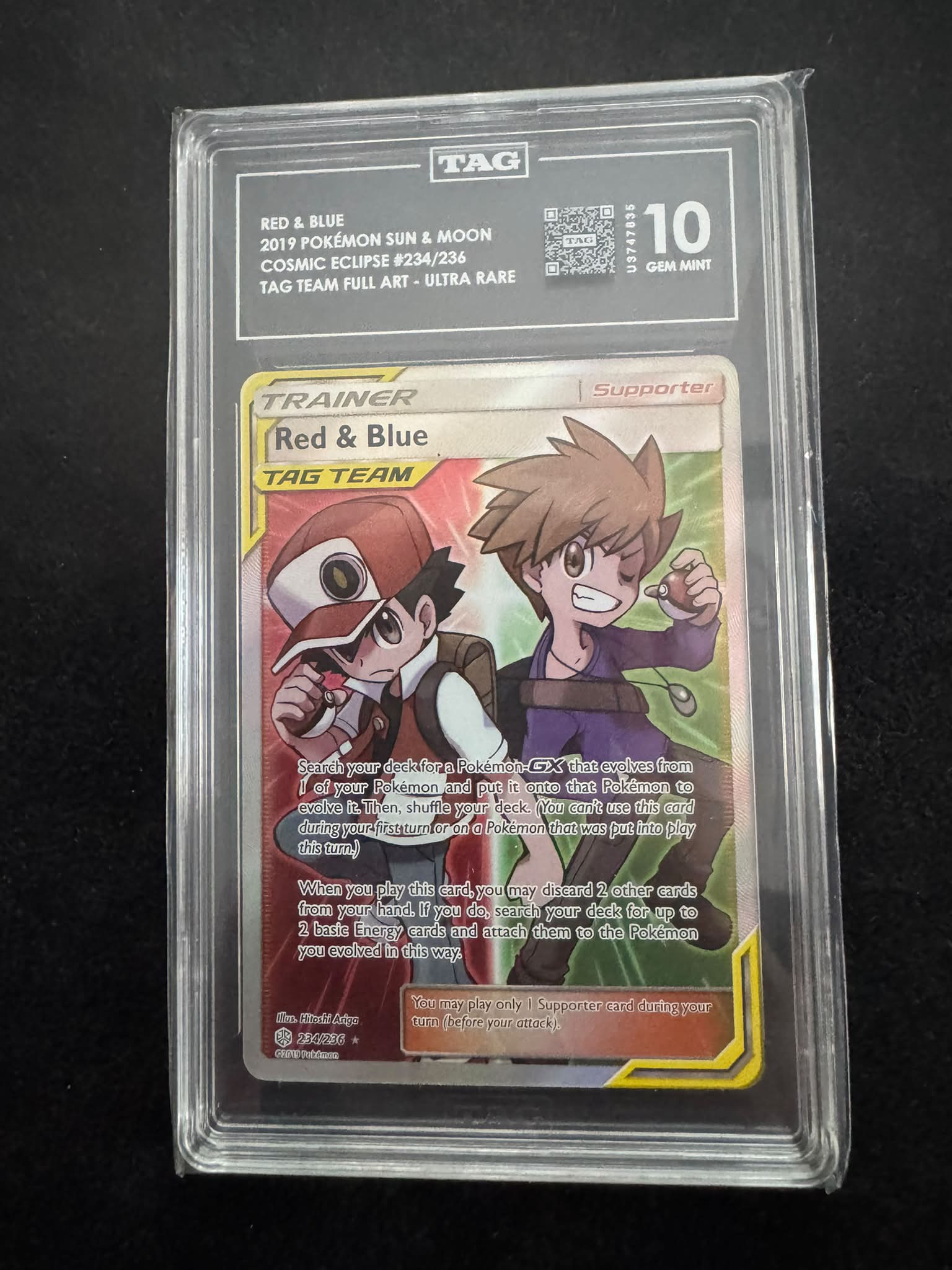 red and blue tag team pokemon card price Genesect EX 2025 Black Bolt Japanese Special Art Rare #172 CGC Authenticated Pristine 10 search your deck for up to 2 basic Energy cards and attach them to the Pokmon you evolved in this way Red & Blue 2019 Japanese