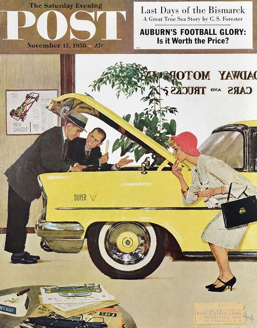 Checking it Out (1958) by Kurt Ard was the cover of the Saturday