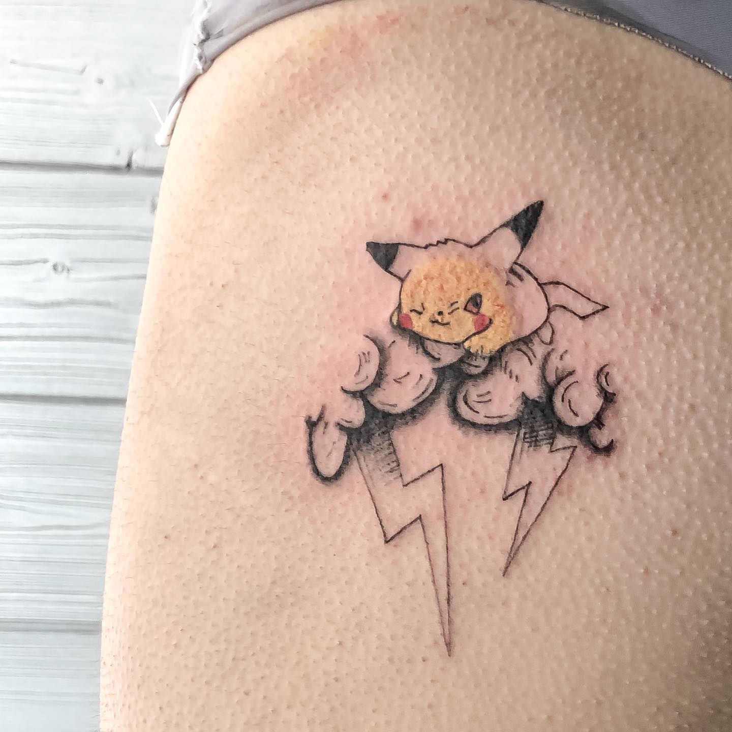 Tatouage Pikachu Noir Et Blanc