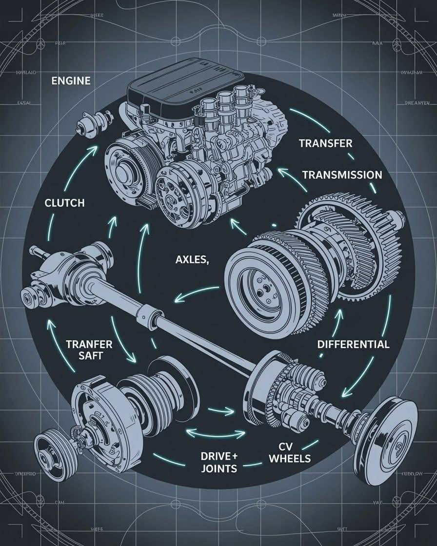 Mechanical Engineering | 🔧Car Drivetrain Components Explained: | Facebook