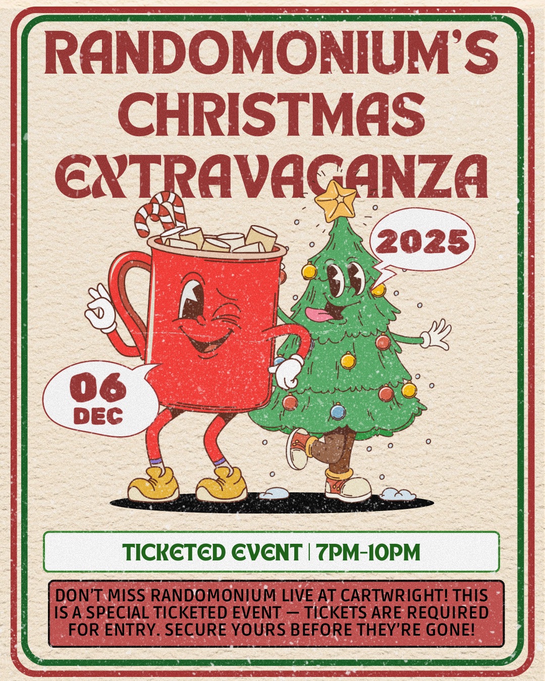 Randomonium’s Christmas Extravaganza at Cartwright Food Hall