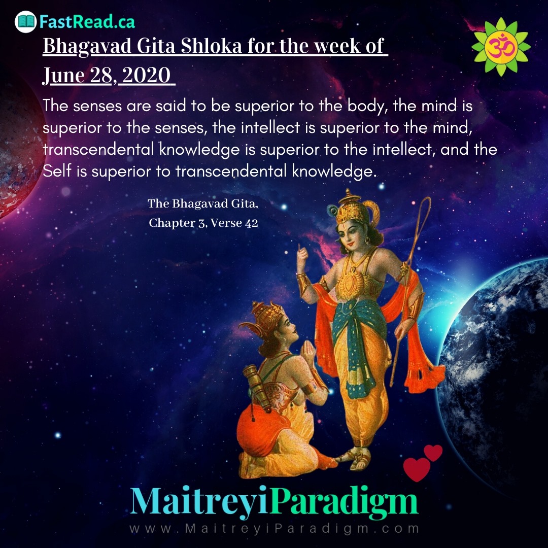 Here is shloka from The... - Vedic Wisdom & Maitreyi Paradigm