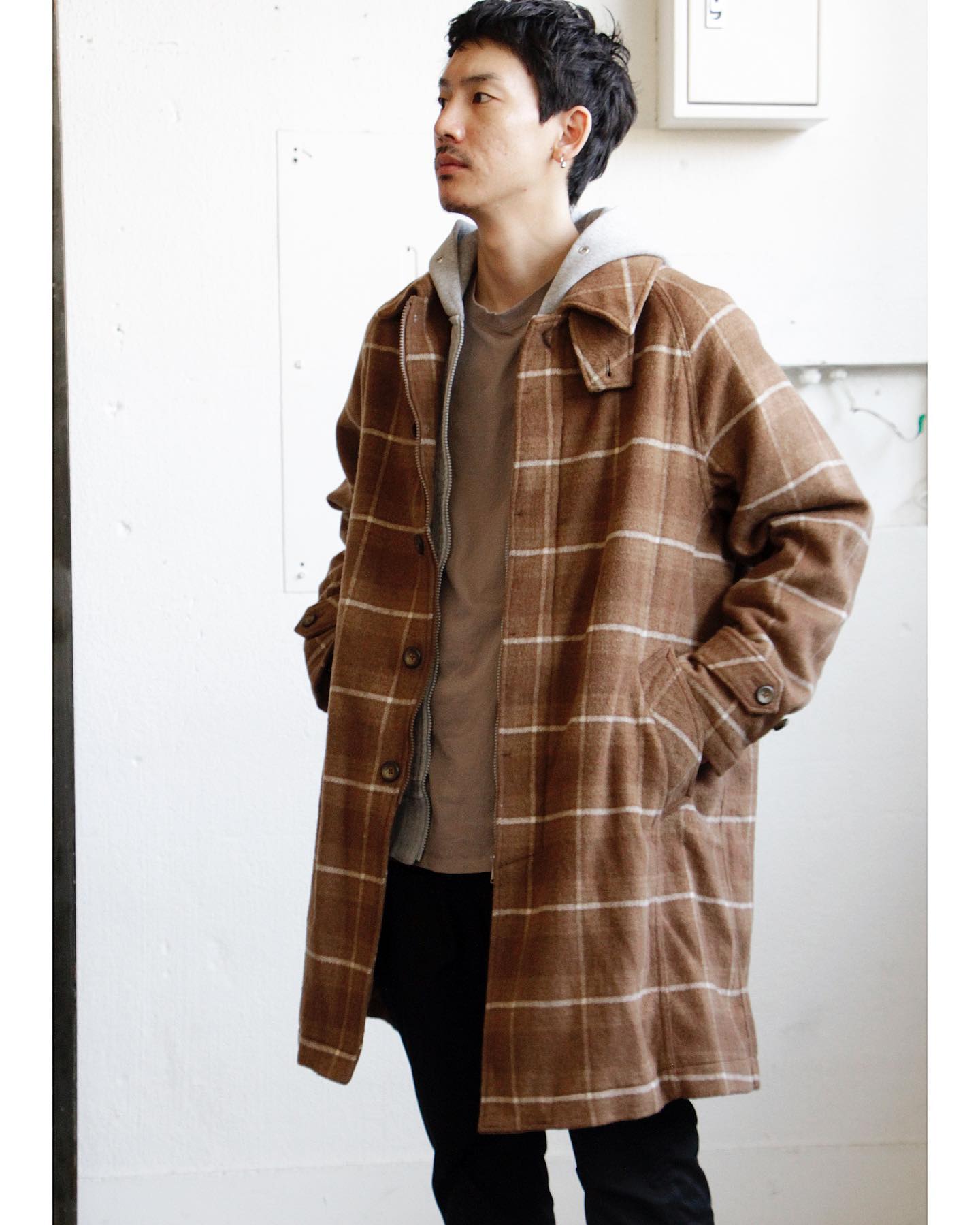 nonnative - DWELLER COAT W/P/N/A BEAVER OVERPLAID WITH GORE-TEX 