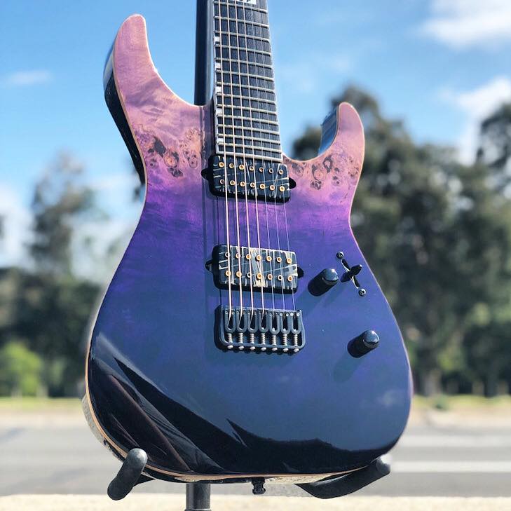 ESP E-II M-II 7 NT 7-String Purple Natural Fade with Bare Knuckle