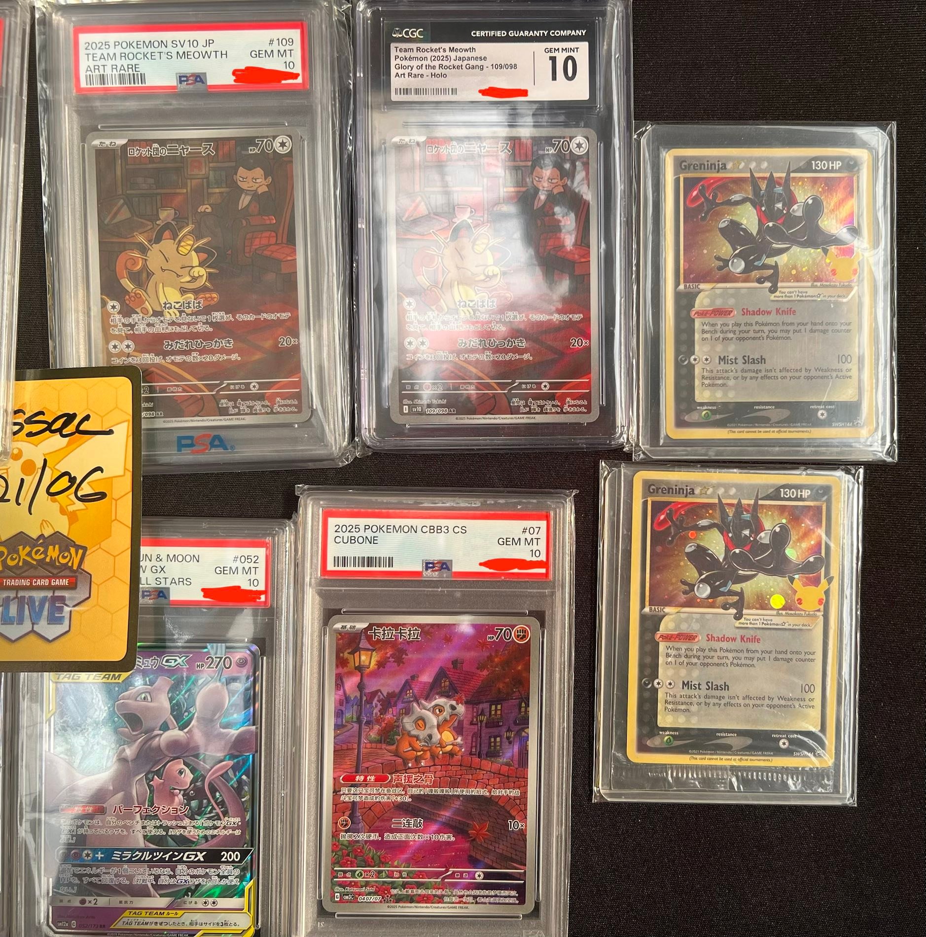 25th anniversary Pokémon Celebrations set in PSA 10