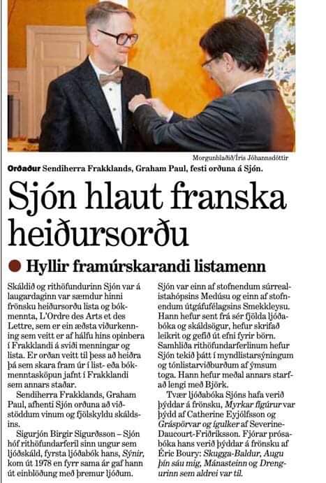 Miðstöð íslenskra bókmennta - Icelandic Literature Center - Sjón var ...