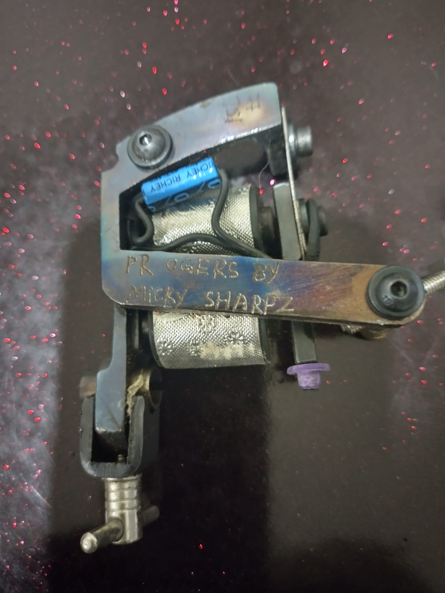 Micky Sharpz P.Rodgers タトゥーマシン Authenticity of Paul Rogers Micky Sharps Tattoo Machine