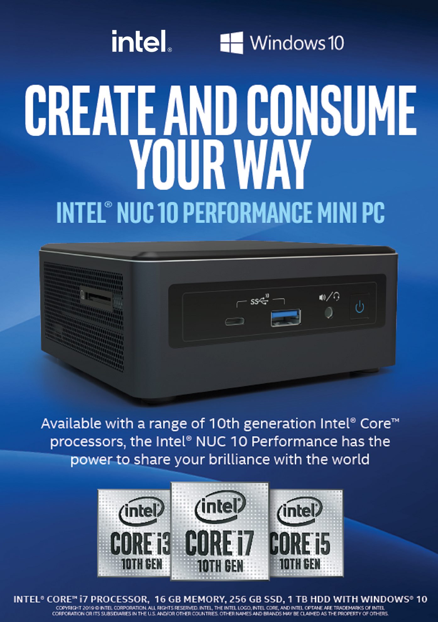 Intel NUC 7 (mini PC) NUC7CJYSAMN - Intel® Celeron J4025 Processor