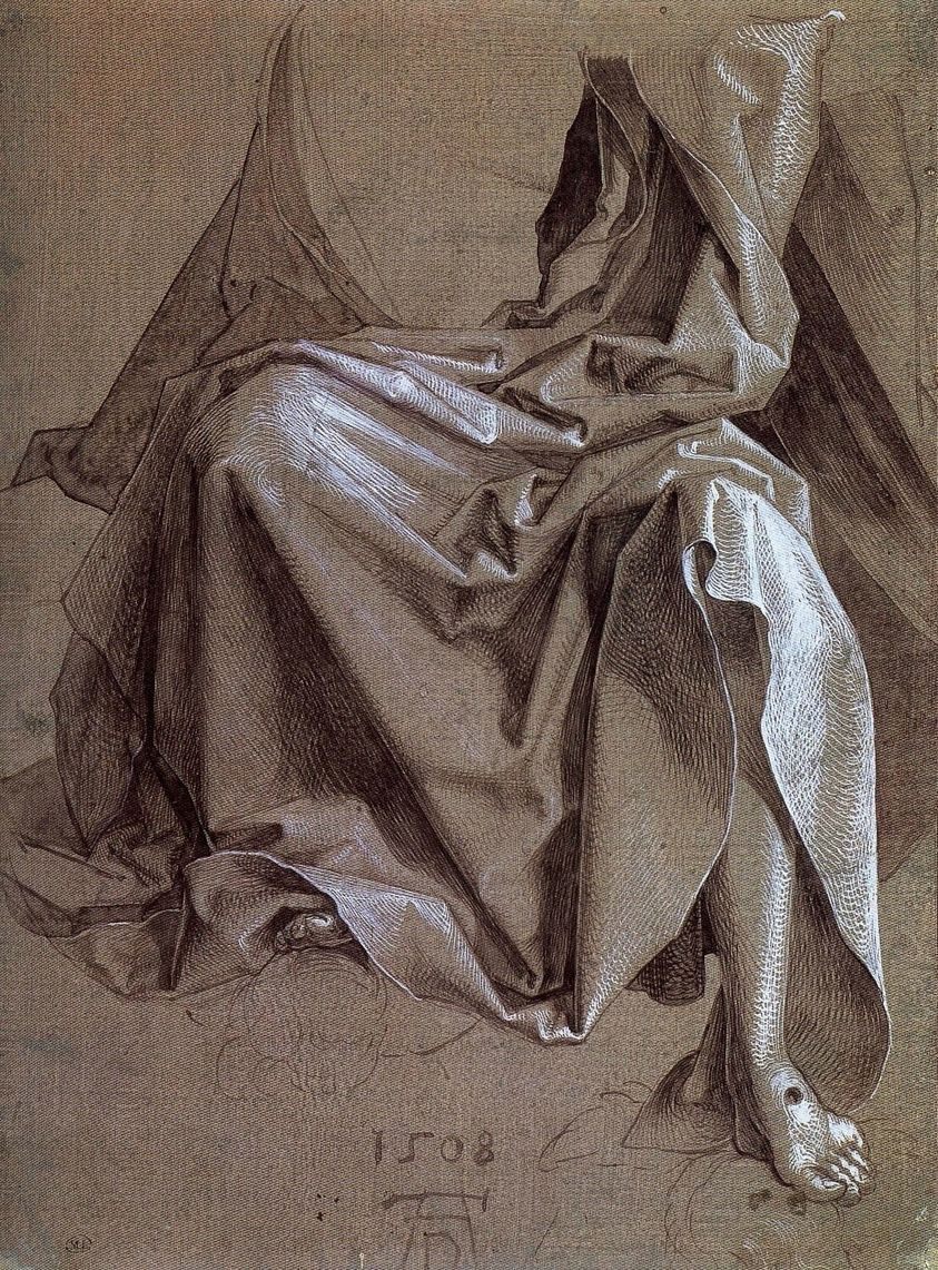 Albrecht Dürer, Study of a Drapery for a Christ in Glory (for the