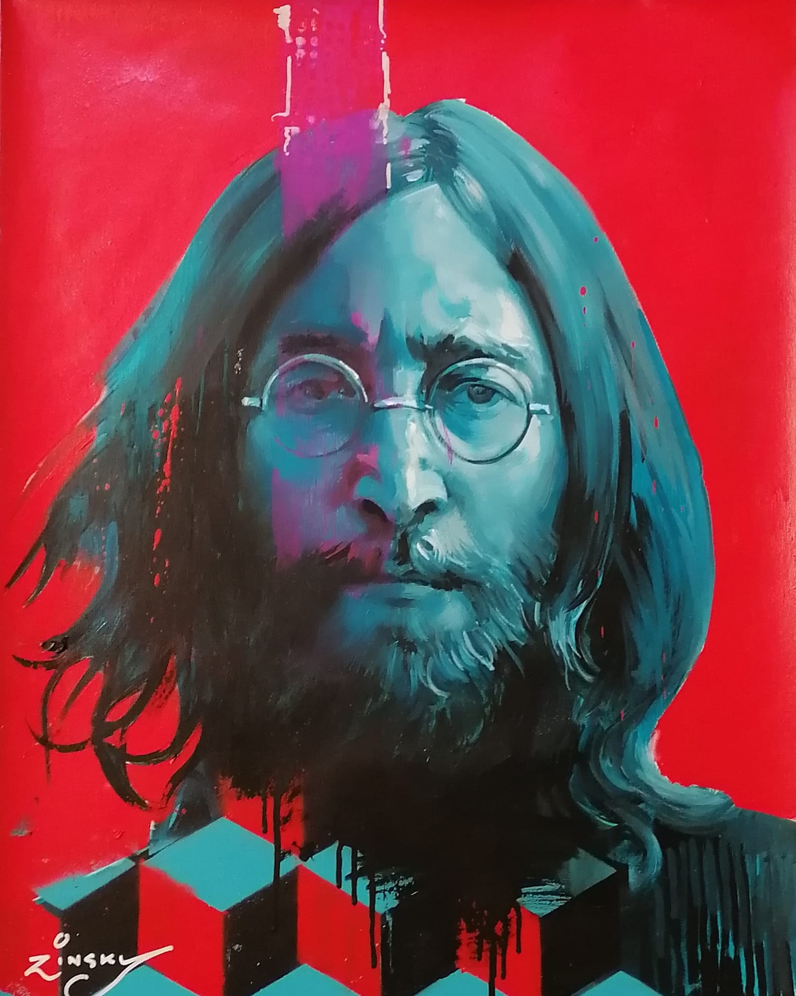 John Lennon's iconic self-portrait which is recognised the world