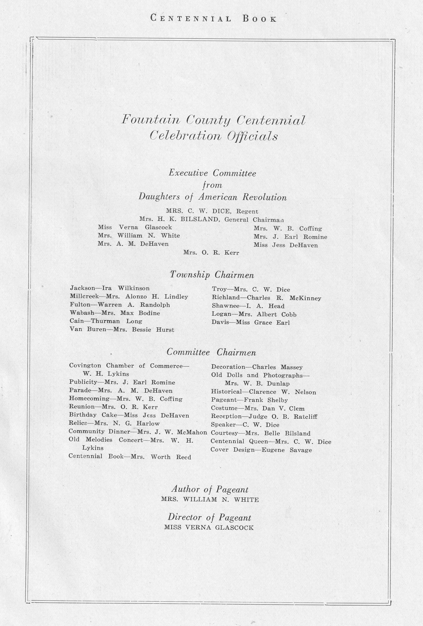 Fountain County Centennial Celebration History