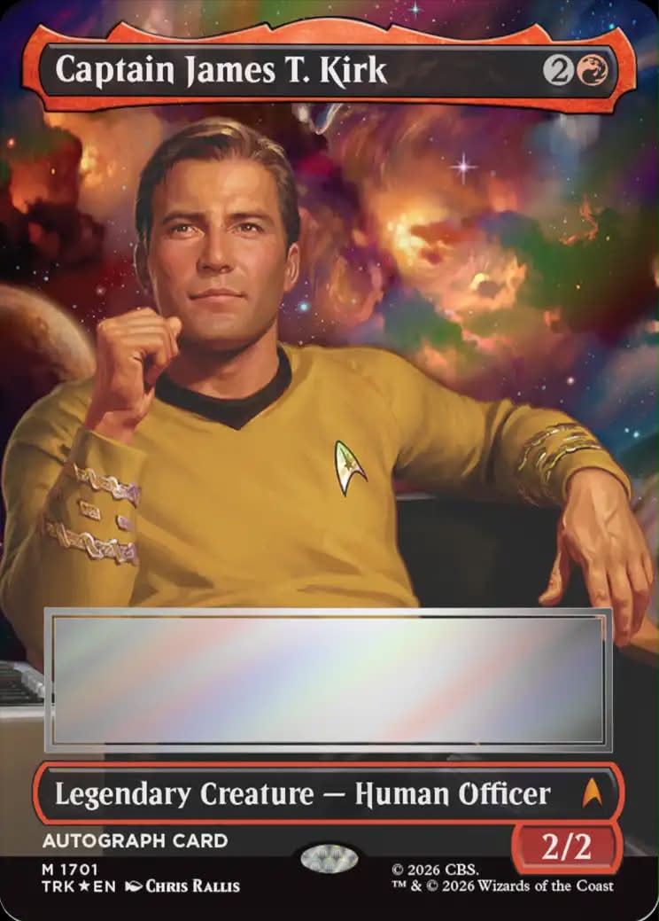 tunexx アークティク アークティック 直筆サイントレカ　ラキドロ Magic: The Gathering autograph card for Captain James T. Kirk