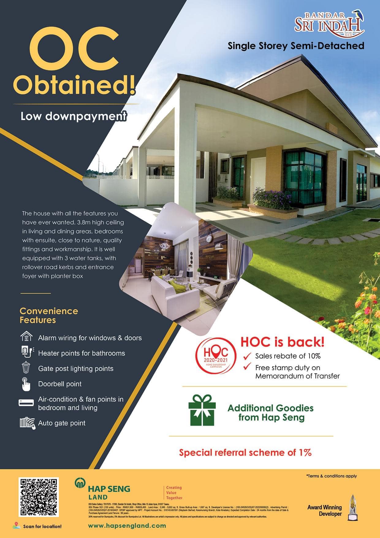 Haryani Hapseng Properties Development Tawau Hello Everyone Pay Terrace Price Get A Semi D House Do You Know Why You Should Buy Now Home Ownership Campaign 2020 2021 Myhome Scheme