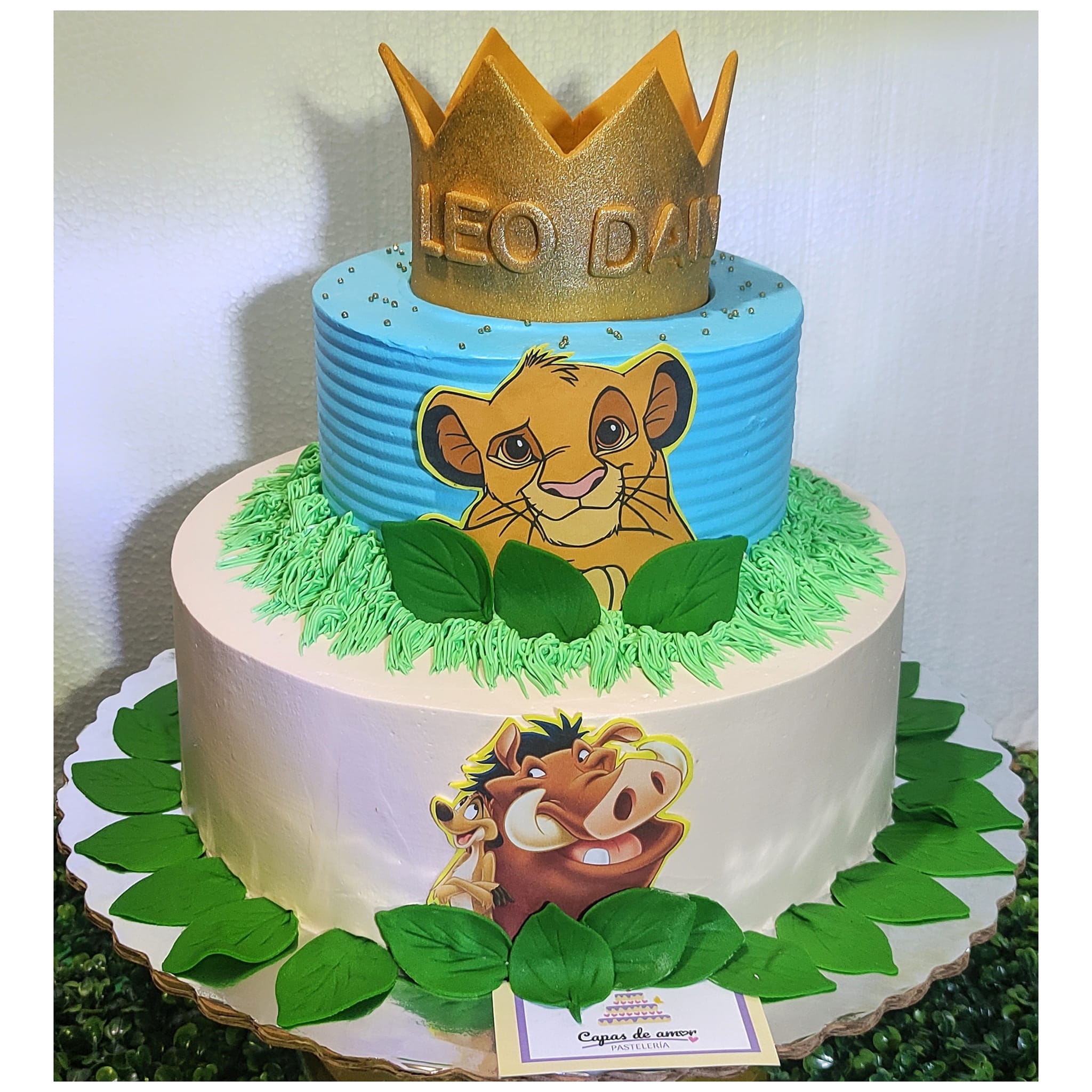 Pastel con temática de Rey León... - Pastelería Capas De Amor | Facebook