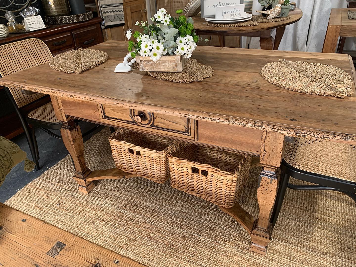 Unique 1960s or 1970s vintage table in 1900 home